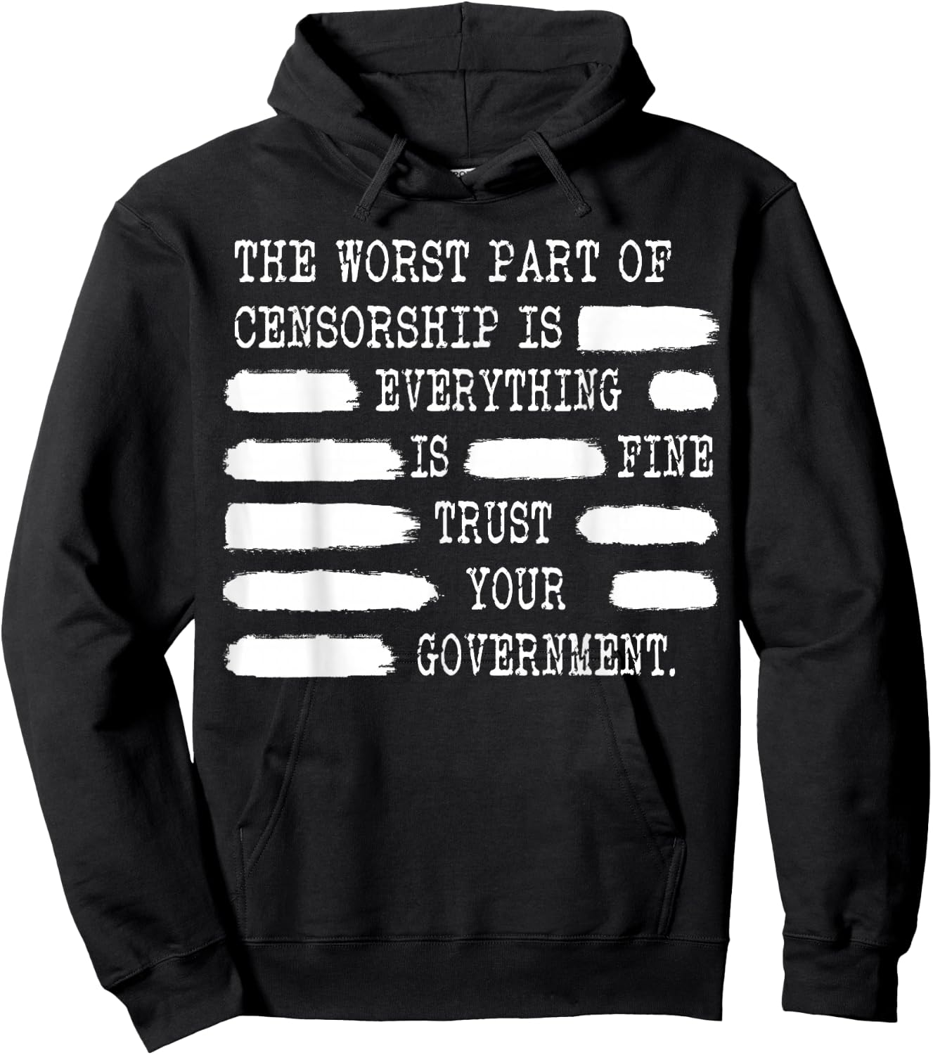 Censorship Conspiracy Theorist Trust your Government Hoodie - Hoodie | Black
