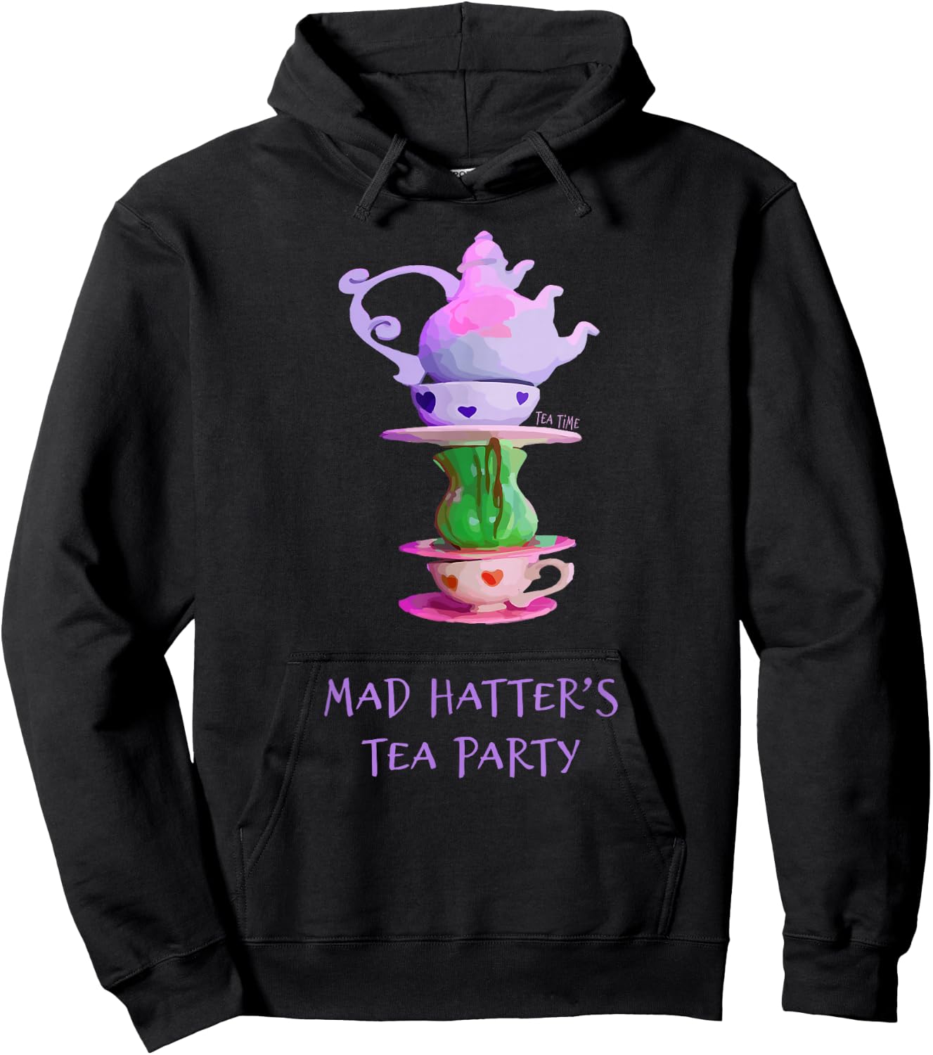 Mad Hatter's Tea Party - Alice in Wonderland Hoodie - Hoodie | Black