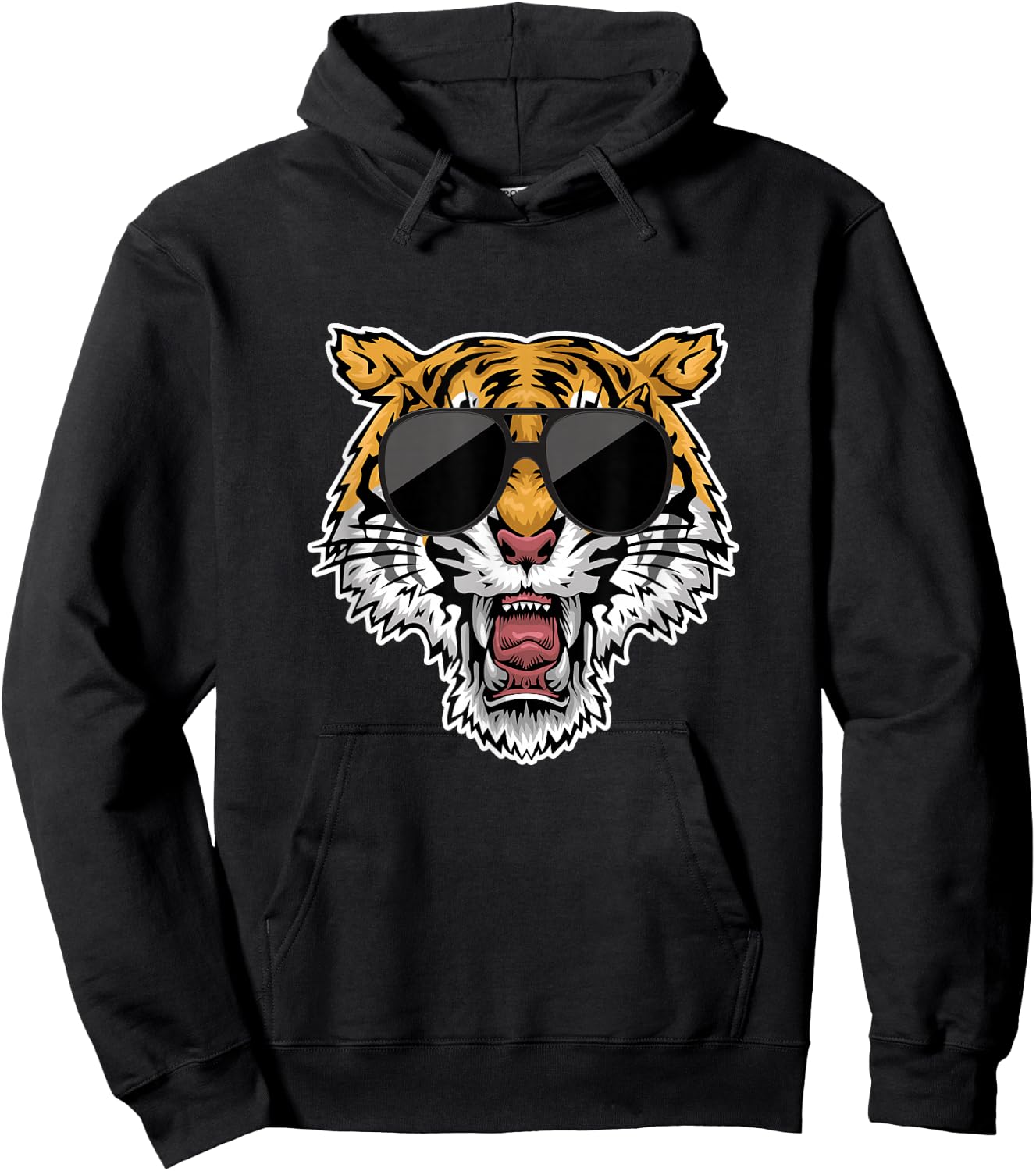 Funny Wild Animal Lover Kids Gift Tiger Hoodie - Hoodie | Black