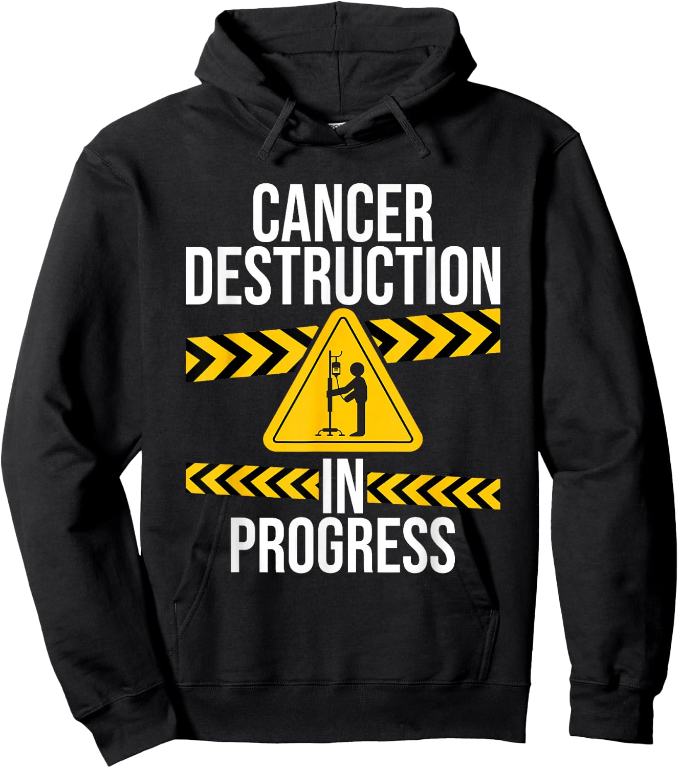 Cancer Survivor Shirts Cancer Destruction in Progress - Cancer Fighter - Adult - Black - Short Sleeve - Classic Fit - Cotton Blend, Polyester Blend - Machine Wash - Small Hoodie - Hoodie | Black