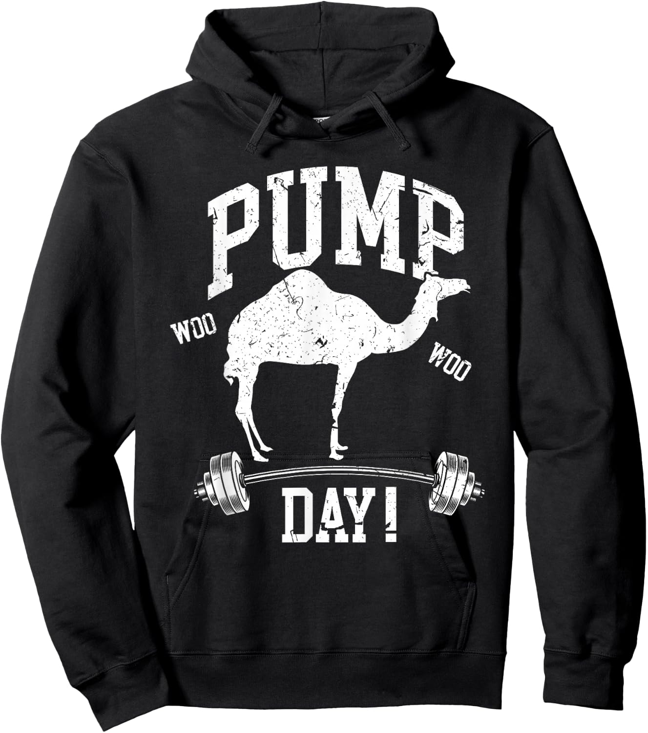 Funny Pump Day Hump Day Camel Weight Lifting Training Gym Hoodie - Hoodie | Black