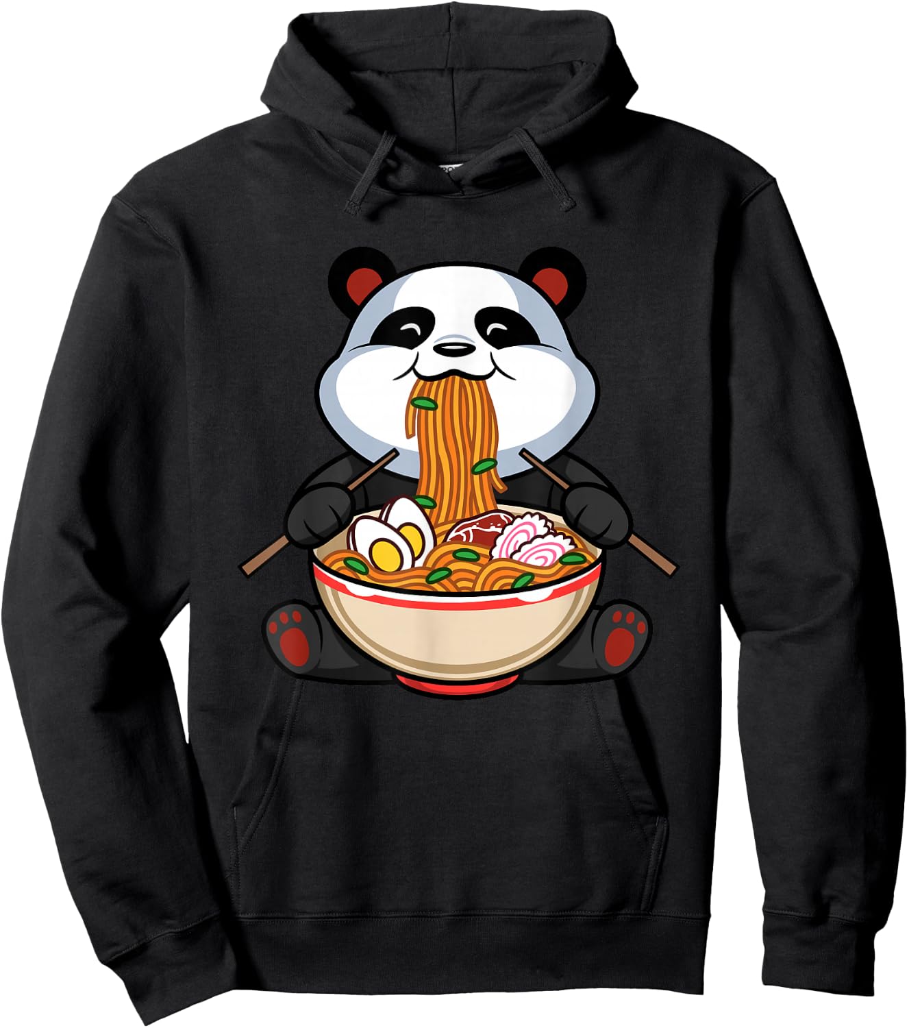Awesome Otaku Japanime Lover Outfit Men Women Kids Funny Cute Kawaii Panda Ramen Noodles Japanese Anime Gift Hoodie - Hoodie | Black