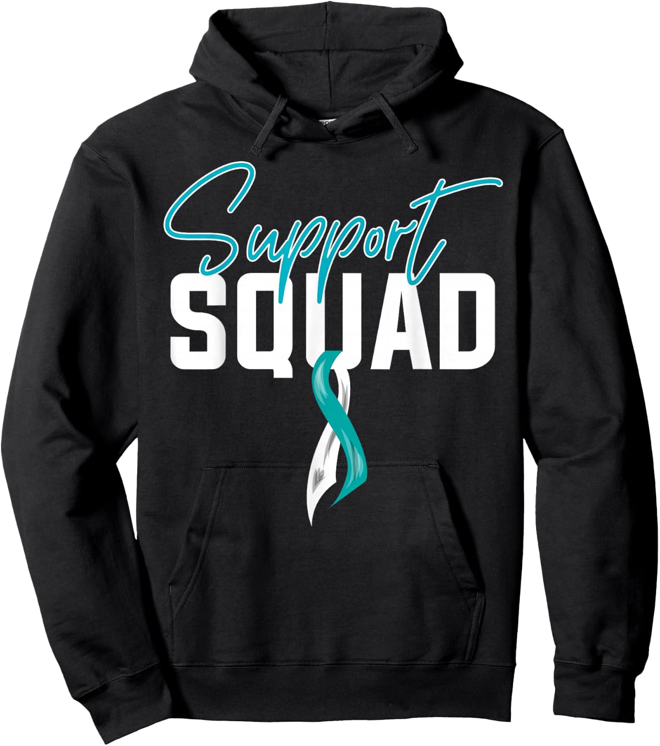 Cervical Cancer Awareness Support Squad Hoodie - Hoodie | Black