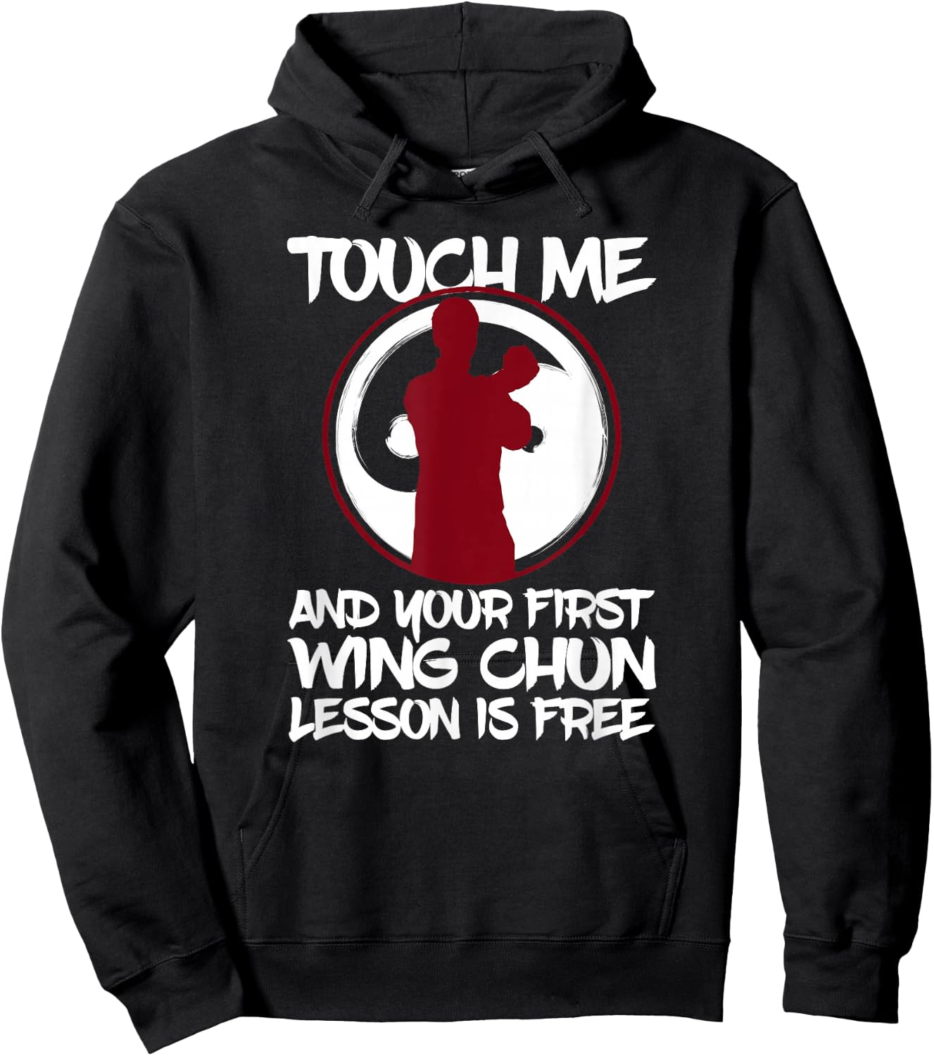 Wing Chun I Yin Yang Wooden Dummy Butterfly Swords Kung Fu Hoodie - Hoodie | Black