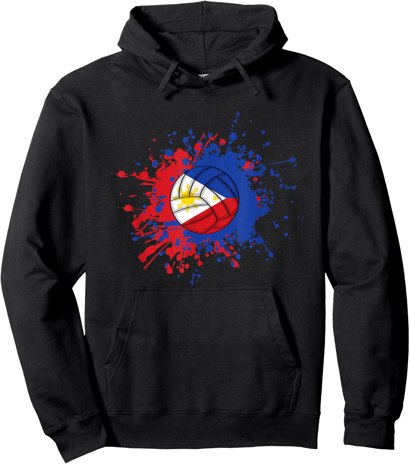 Philippine Volleyball With The Flag Of Philippines Hoodie - Hoodie | Black