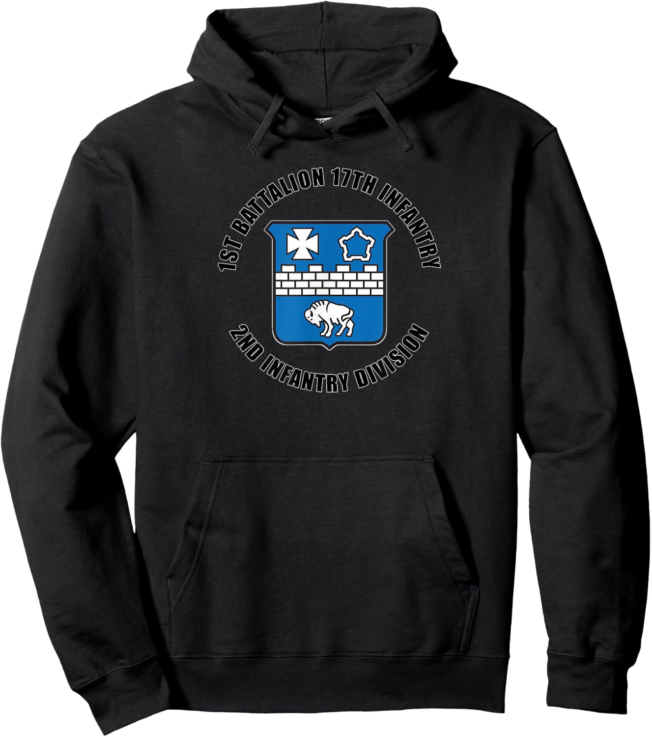 1st Battalion 17th Infantry 2nd Infantry Division Gift Hoodie - Hoodie | Black