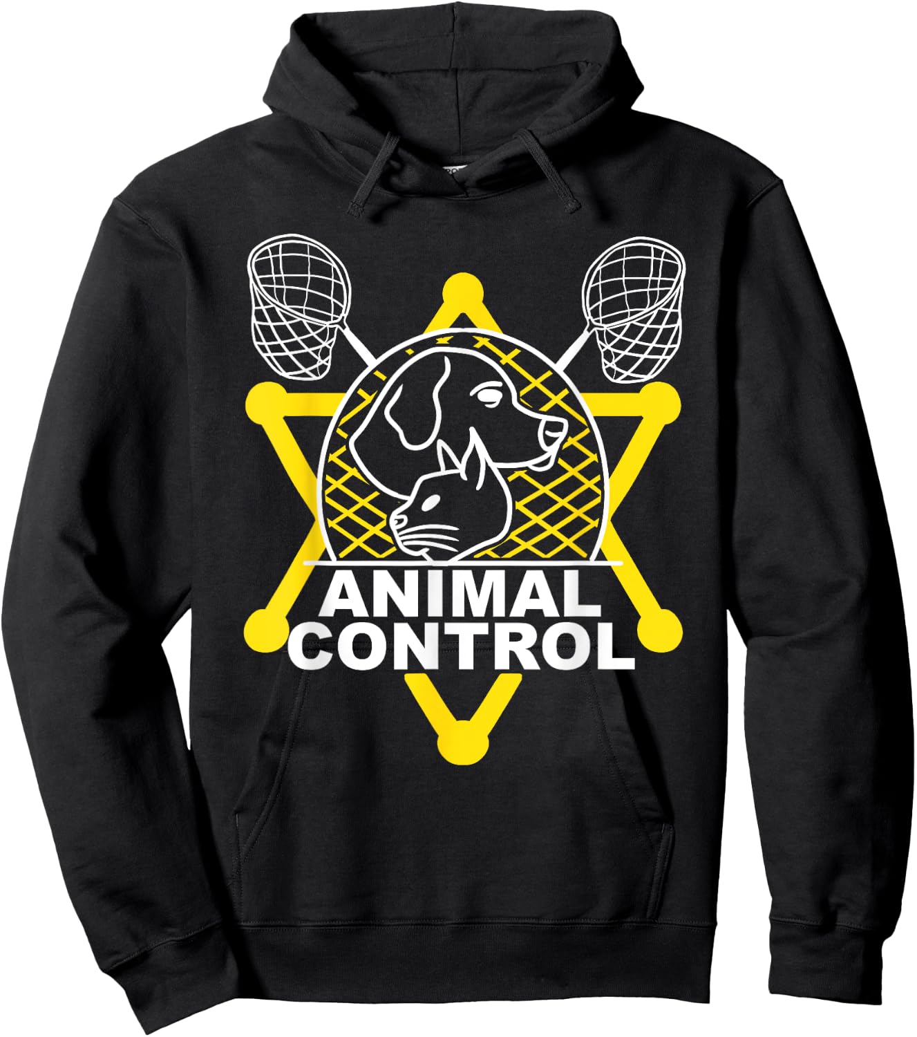Animal Control Officer Catcher Cats Dogs Funny Hoodie - Hoodie | Black