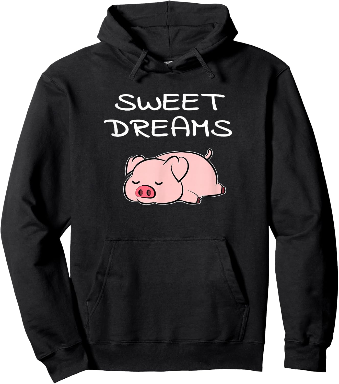 Pig Sweet Dreams Pajama for Bedtime Hoodie - Hoodie | Black