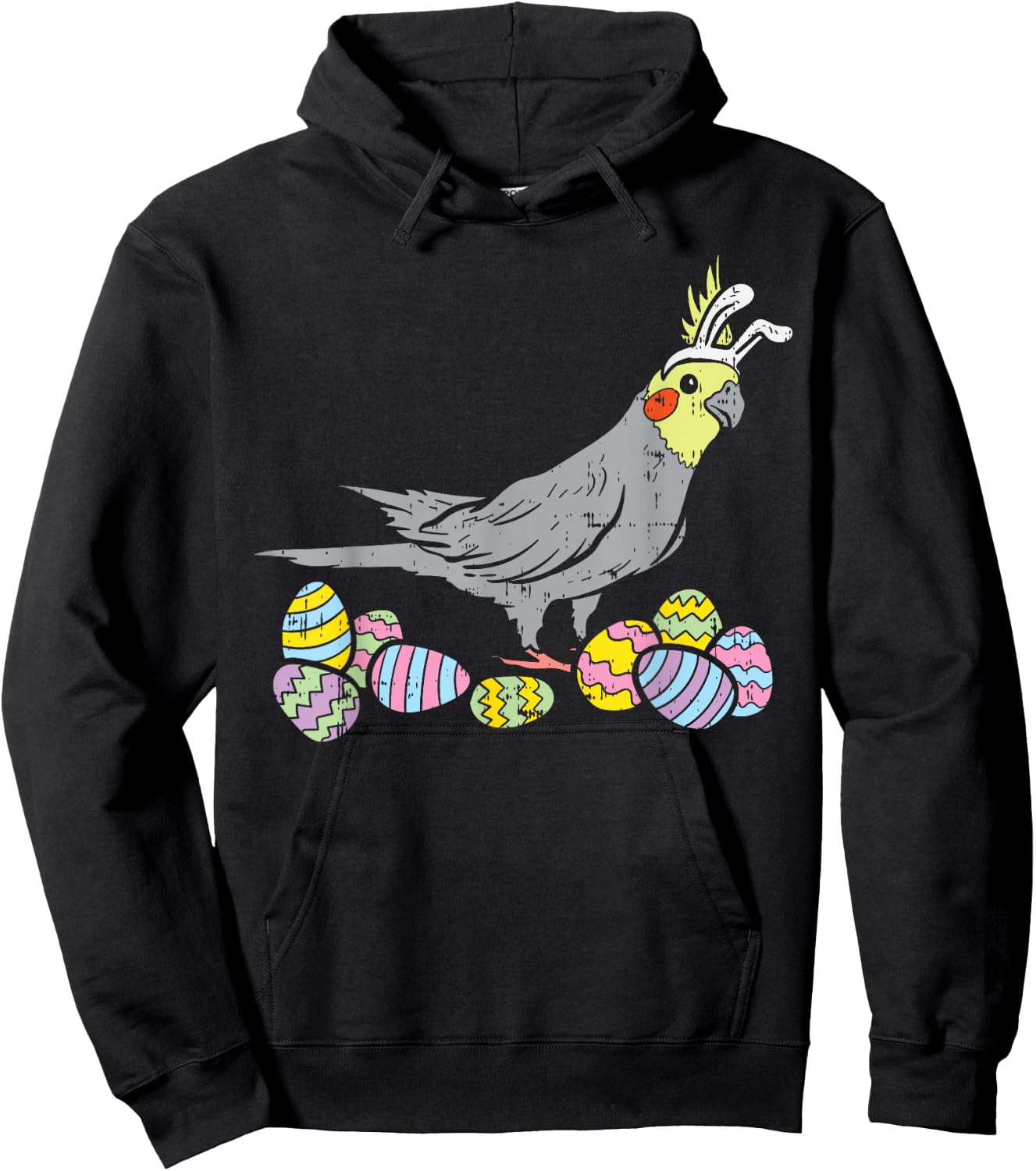 BoredKoalas Easter Shirts Men Women Kids Gifts Cockatiel Bunny Ears Eggs Cute Easter Bird Lovers Gift Hoodie - Hoodie | Black