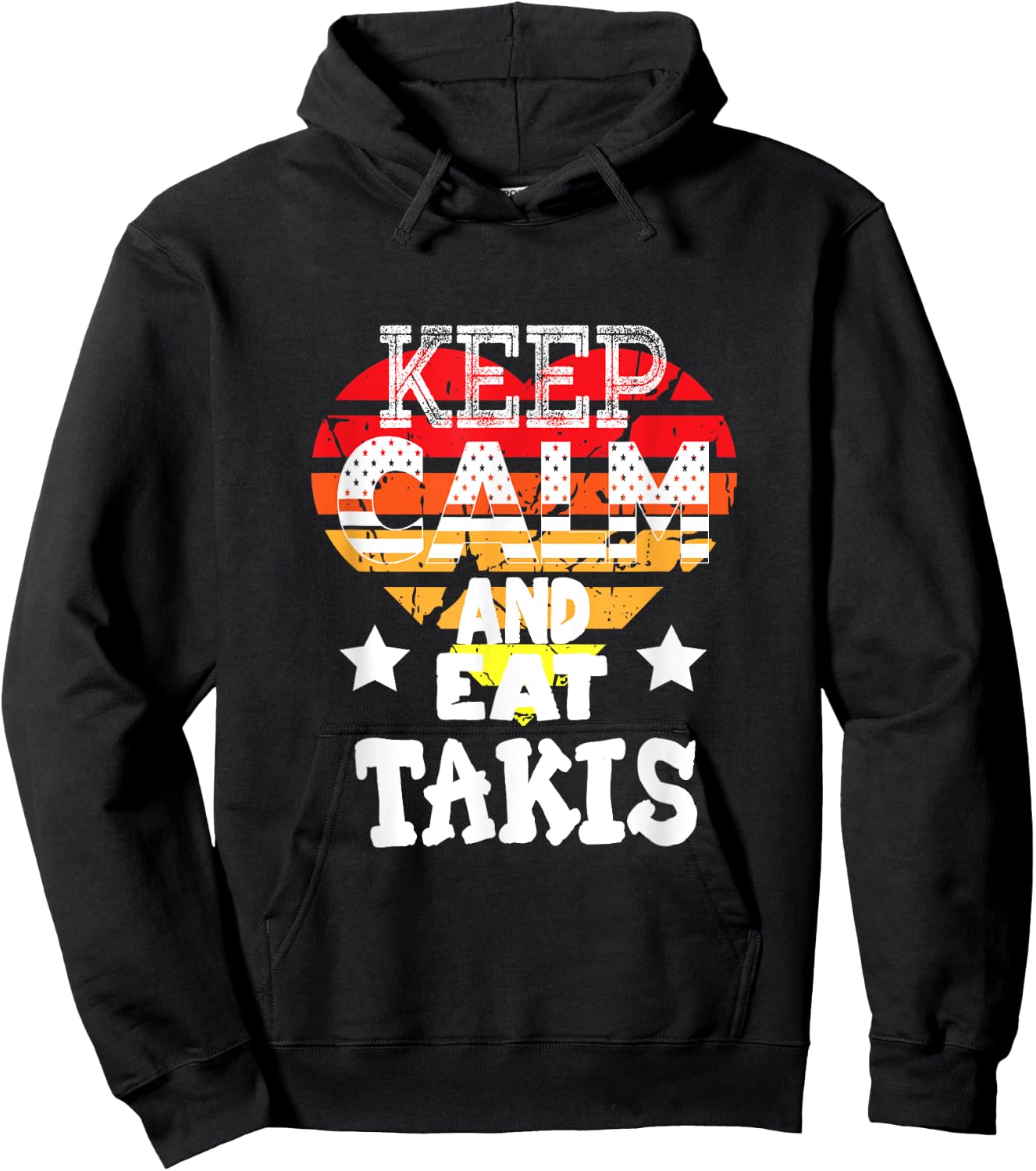 Retro Heart Keep Calm And Eat Takis Foodies Design 2024 Hoodie - Hoodie | Black