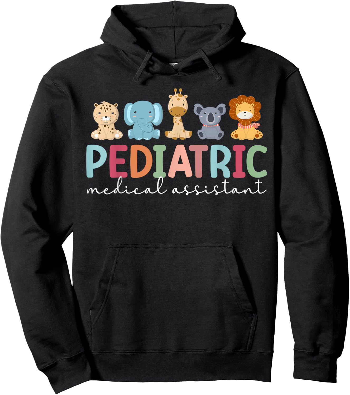 Pediatric Medical Assistant Boho Peds Medical Assistant Hoodie - Hoodie | Black