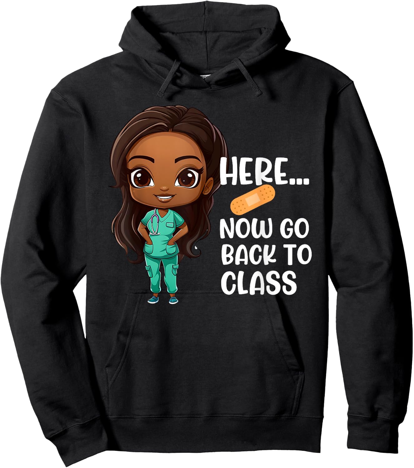 African American Black School Nurse Appreciation Nursing Hoodie - Hoodie | Black