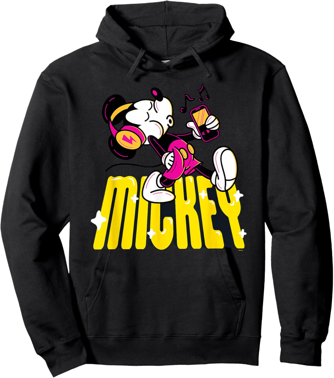 Disney Mickey Mouse Retro Whistling Music Super Cool Stroll Hoodie - Hoodie | Black
