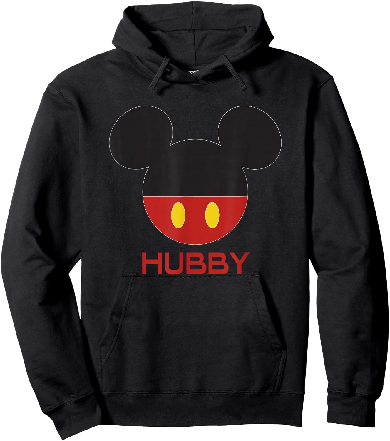 Disney Mickey Mouse Red Shorts Icon Hubby Husband Family Hoodie - Hoodie | Black