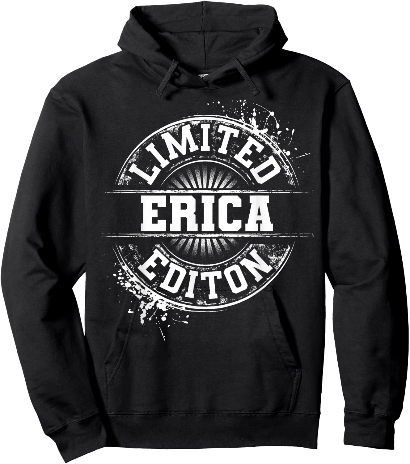 ERICA Limited Edition Funny Personalized Name Gift Hoodie - Hoodie | Black