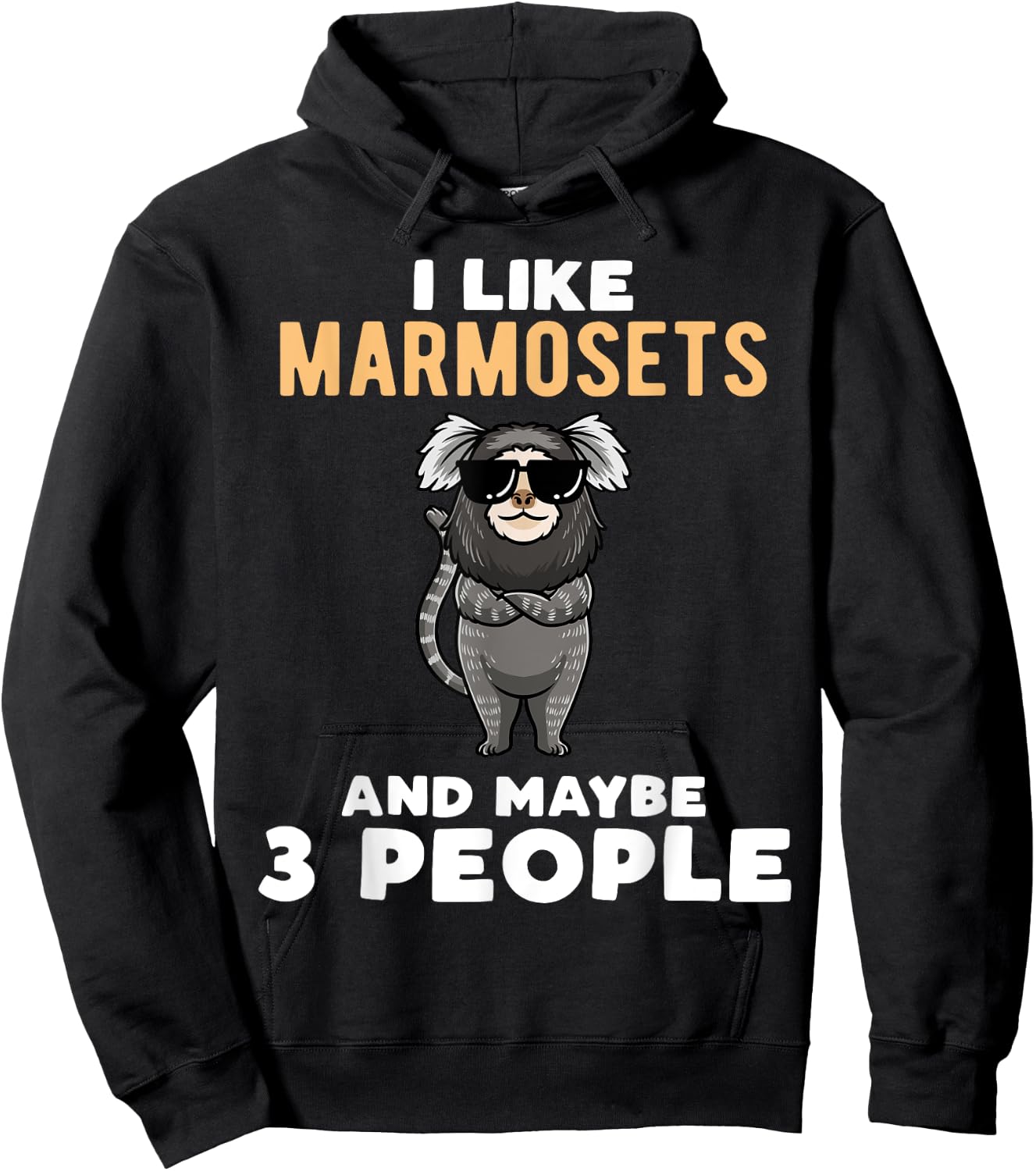 Marmoset Monkey Hoodie - Hoodie | Black