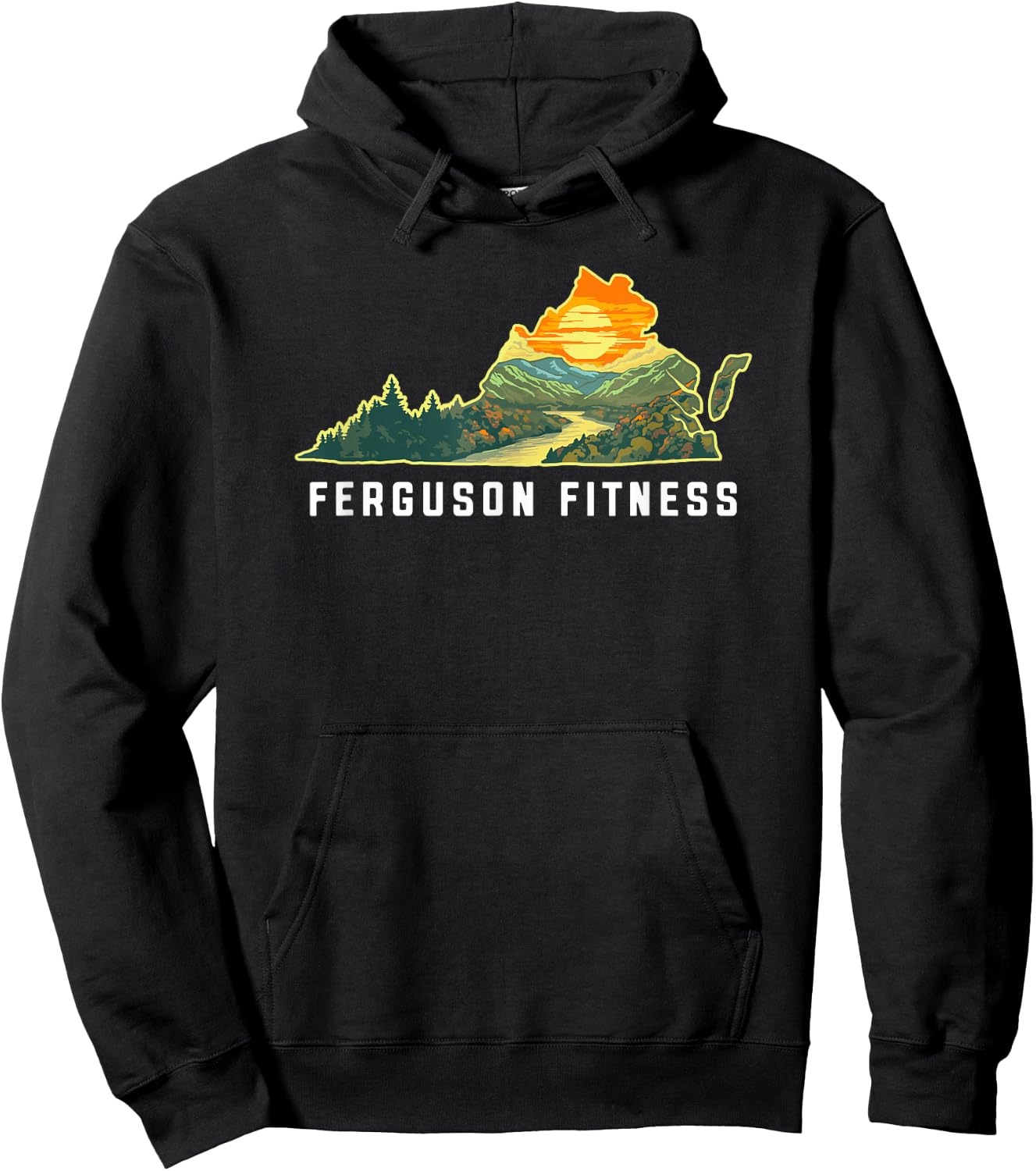 Virginia Outdoors Design - Ferguson Fitness Hoodie - Hoodie | Black