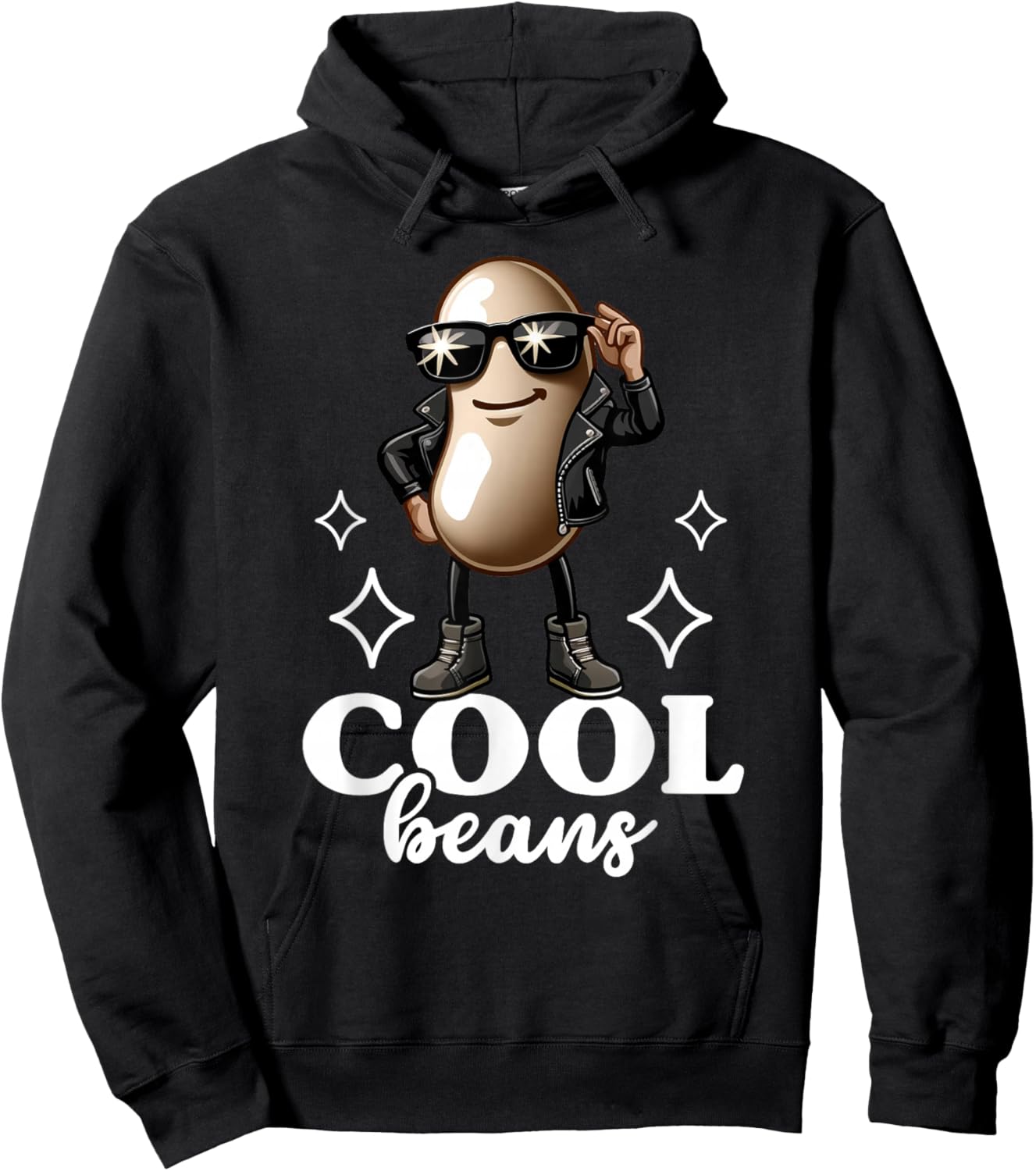 Cool Beans Food Pun Product Women Kids Hoodie - Hoodie | Black