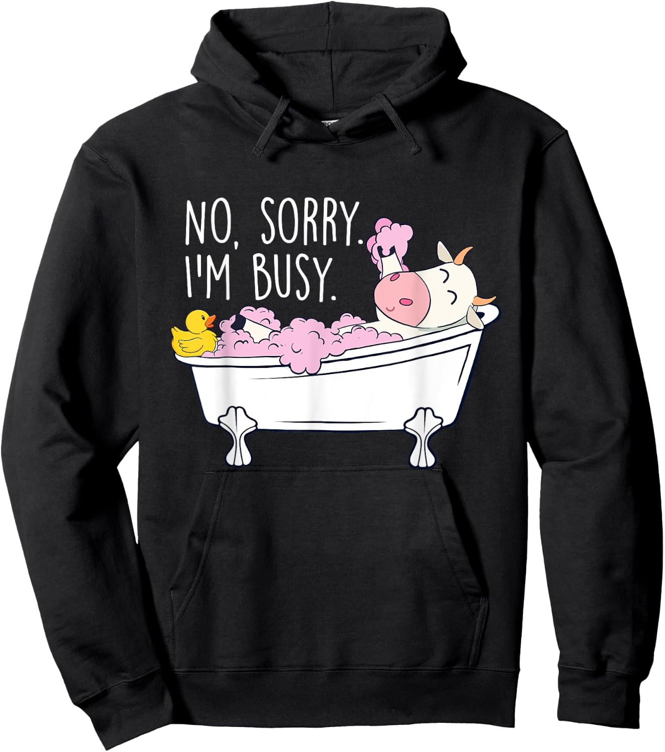 No Sorry I'm Busy - Hot Tub Wellness Bubble Bath Hoodie - Hoodie | Black