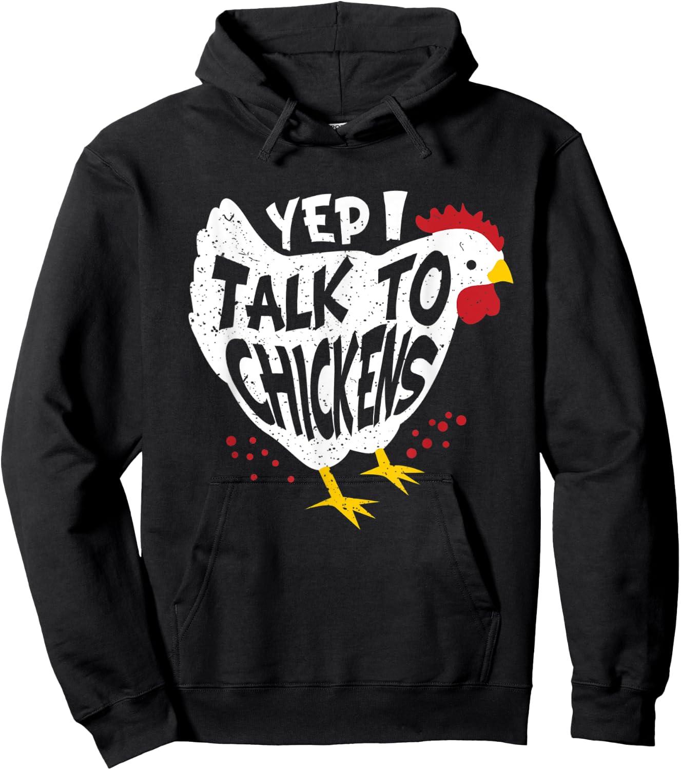 Yes i speak to chickens - fun chicken farmer Hoodie - Hoodie | Black