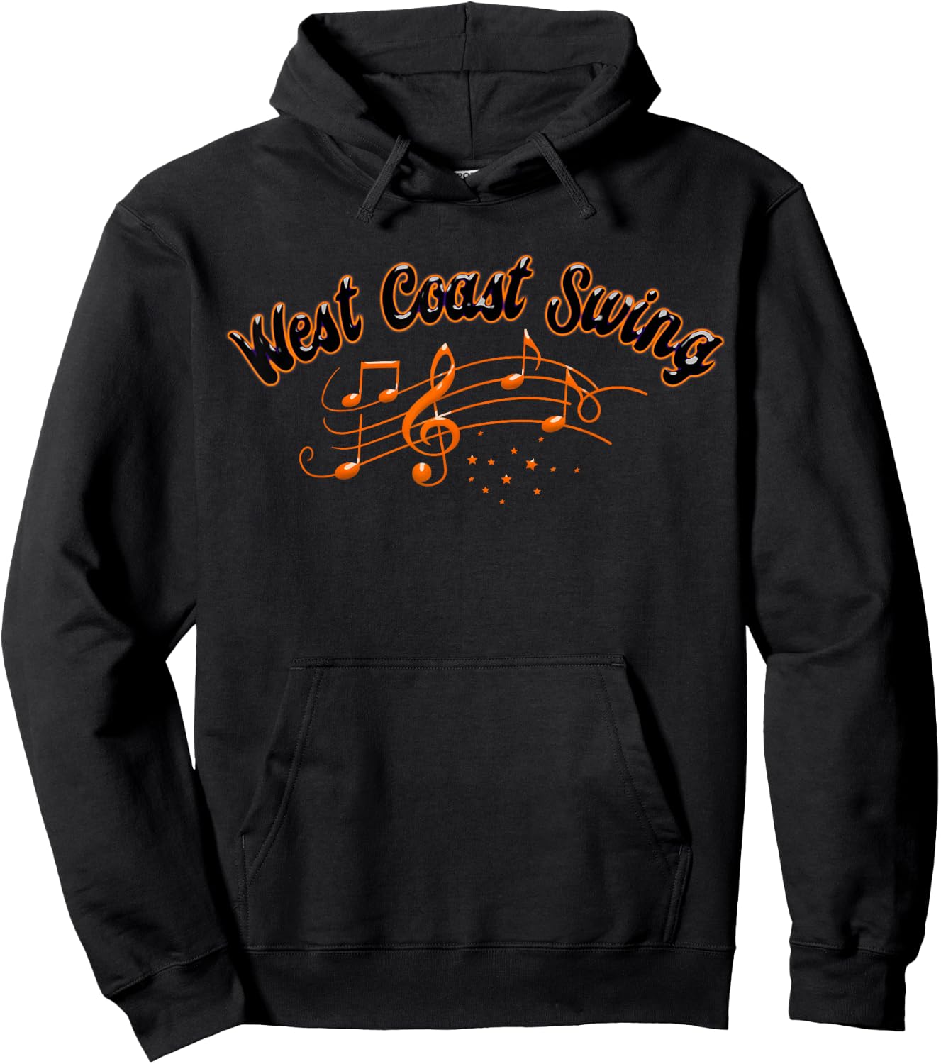 West Coast Swing Dance - Swing Music Hoodie - Hoodie | Black