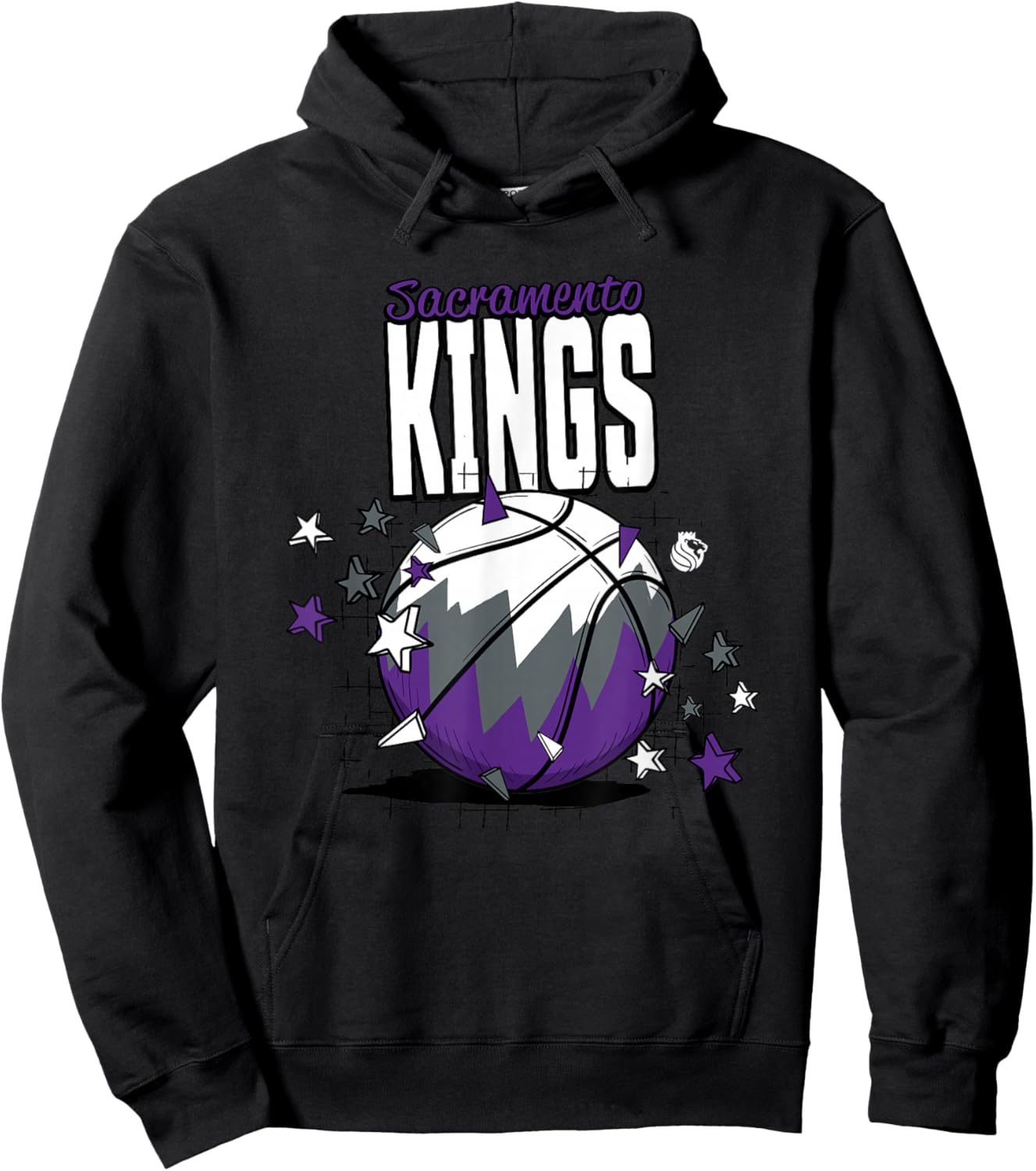 NBA Sacramento Kings Basketball Doodle Stars Hoodie - Hoodie | Black