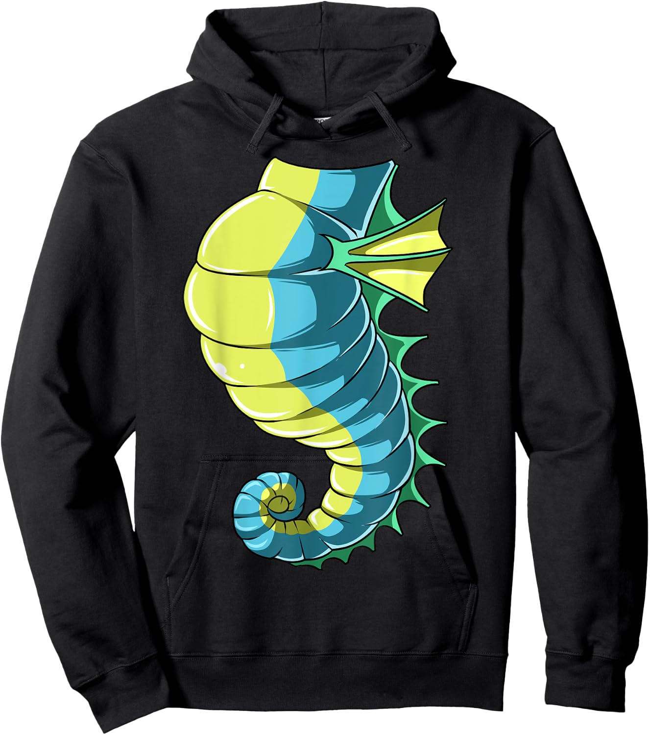 Seahorse Costume Seahorse Body Headless Seahorse Costume Hoodie - Hoodie | Black
