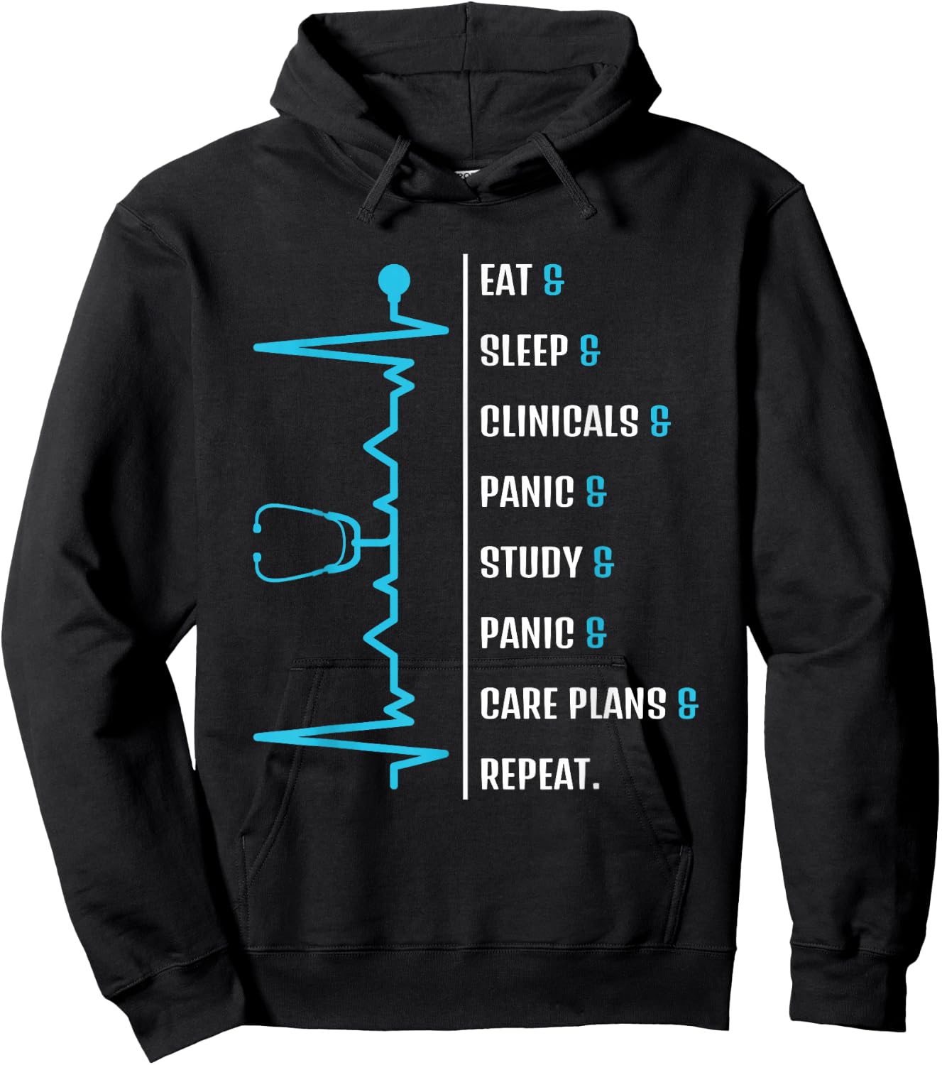 Funny Nursing Student Nurse Gift Hoodie - Hoodie | Black