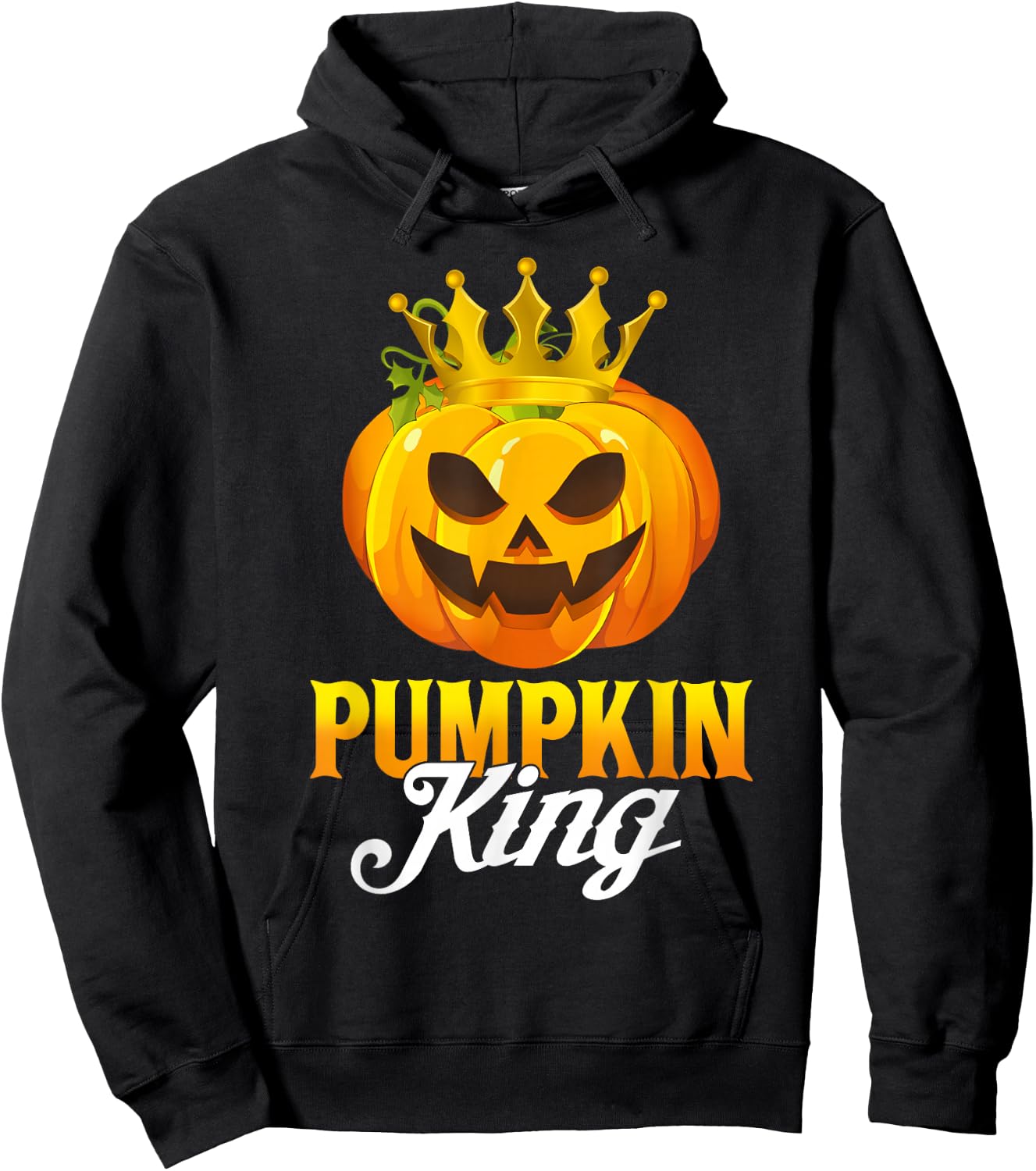 Vintage Pumpkin King Funny Pumpkin Couple Costume Halloween Hoodie - Hoodie | Black