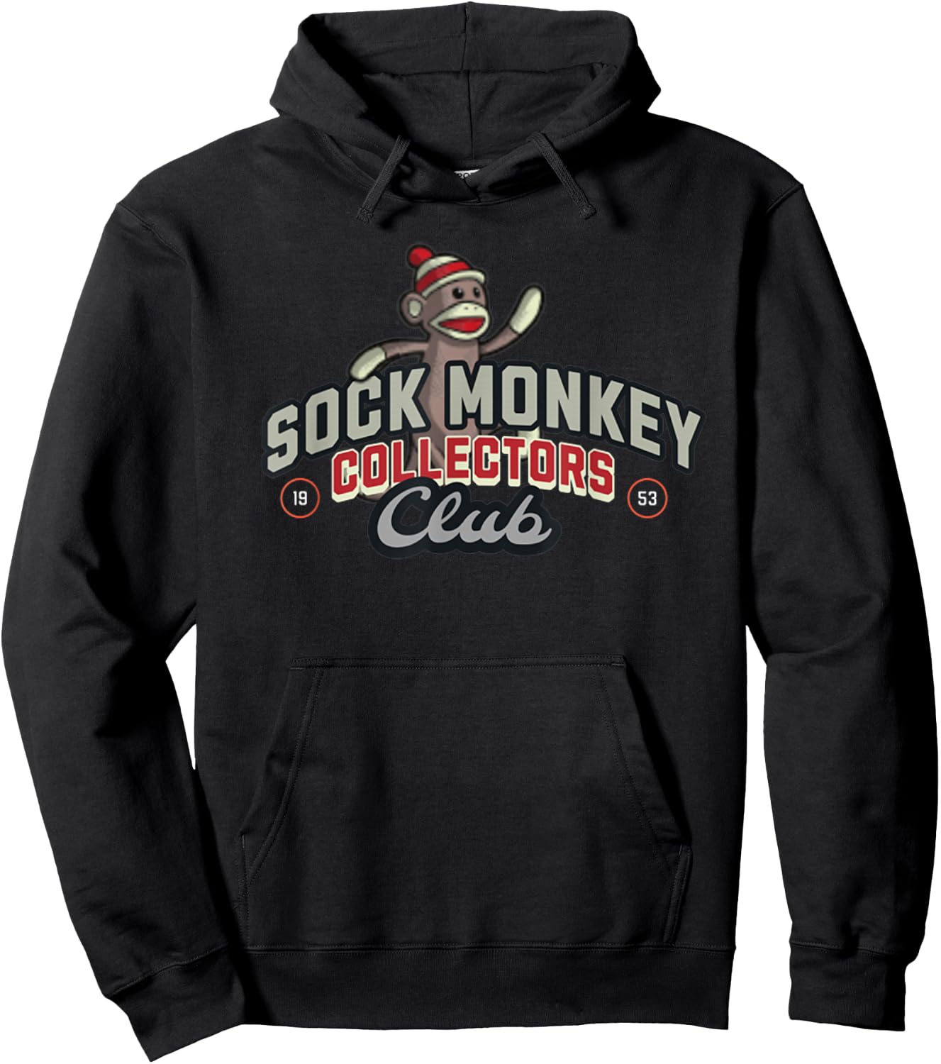 Sock Monkey Collectors Club Est 1953 Sock Monkey Hoodie - Hoodie | Black