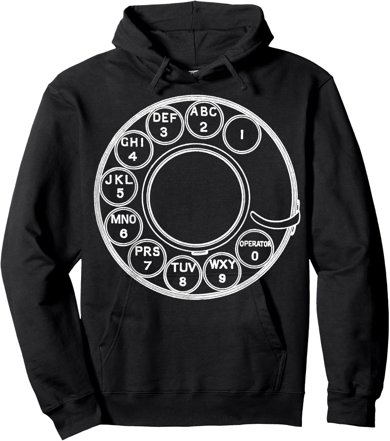 Nerdy Vintage Rotary Phone Dial Math Science Teacher White Men Women Girls Kids Hoodie - Hoodie | Black