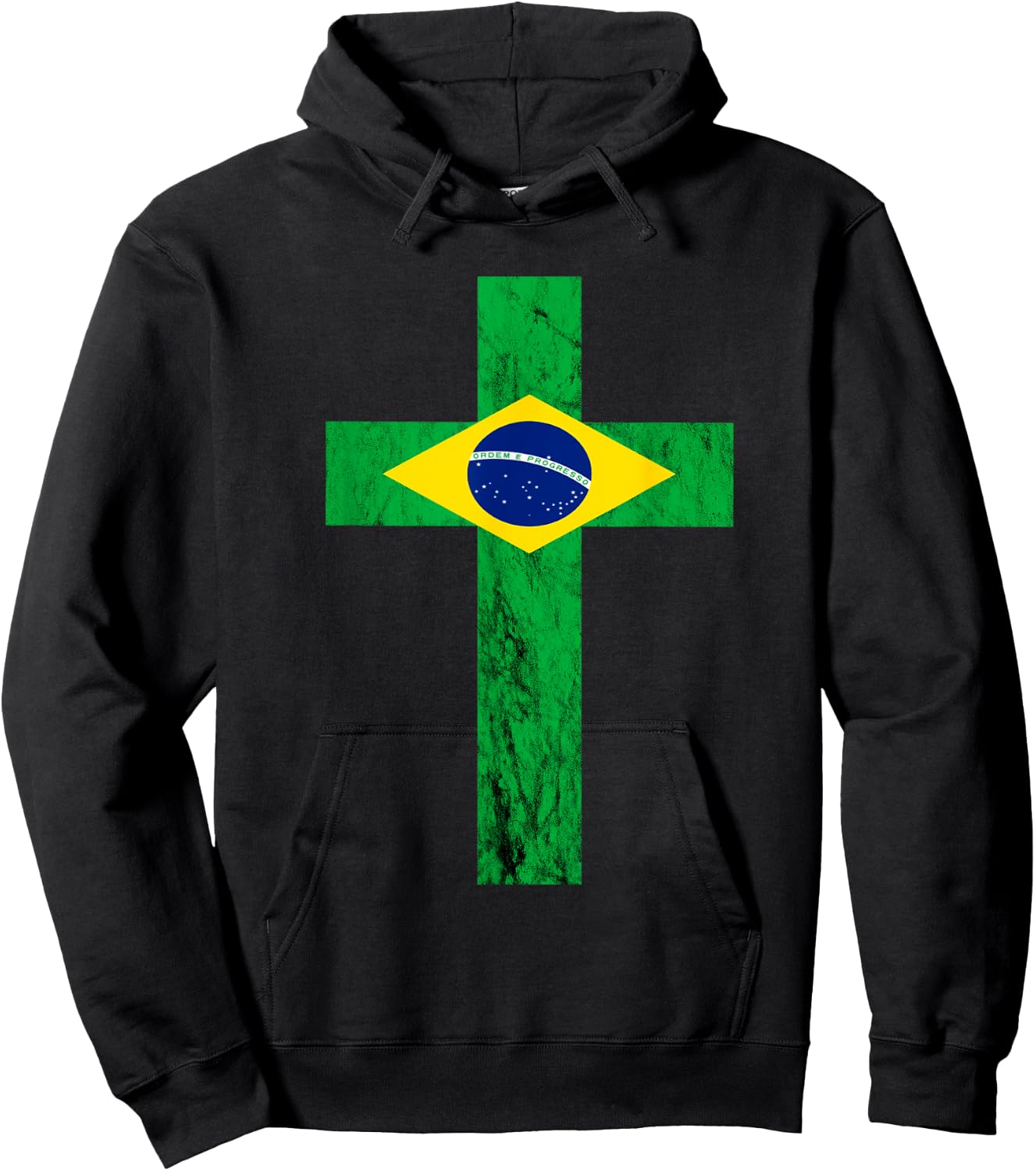 Brazil Jesus Christ Cross Brazilian Faith Christians Hoodie - Hoodie | Black