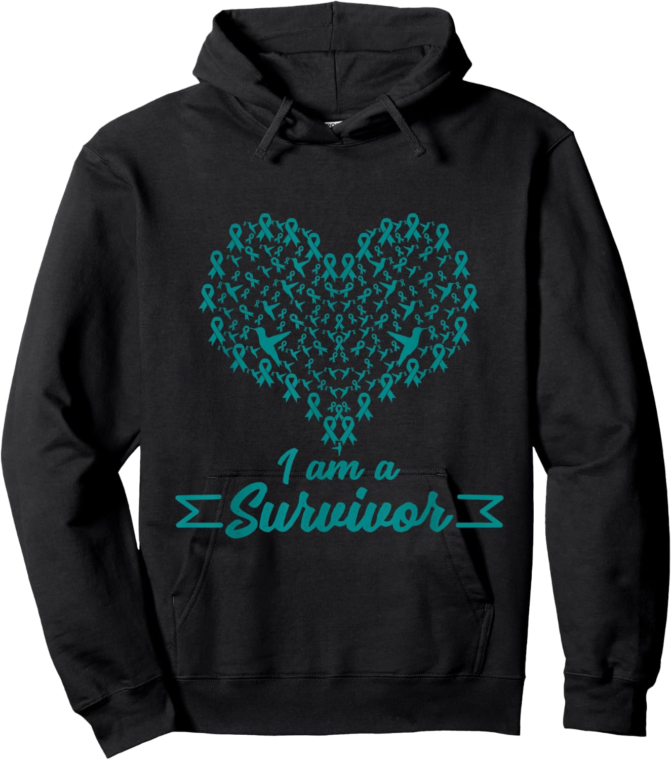 Cancer Survivor Gift Cervical Cancer Awareness Hoodie - Hoodie | Black