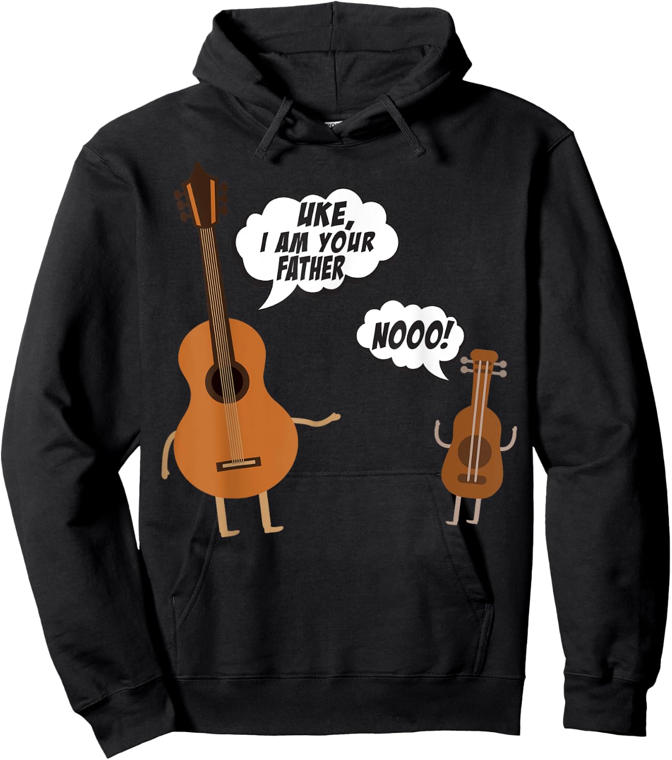 Uke I Am Your Father - Funny Guitar and Ukulele Hoodie - Hoodie | Black