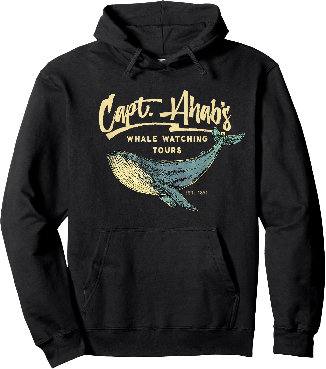 Moby Dick, Herman Melville whale literary gift Hoodie - Hoodie | Black