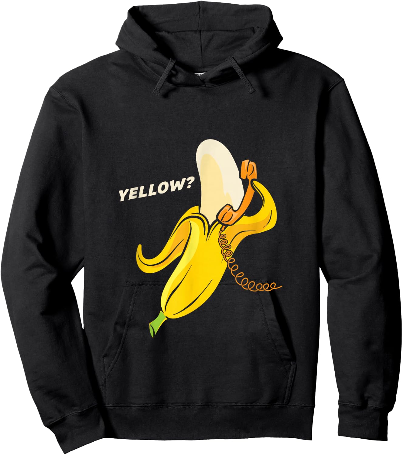 Healthy - Banana Yellow Phone Vegan - Market Hoodie - Hoodie | Black