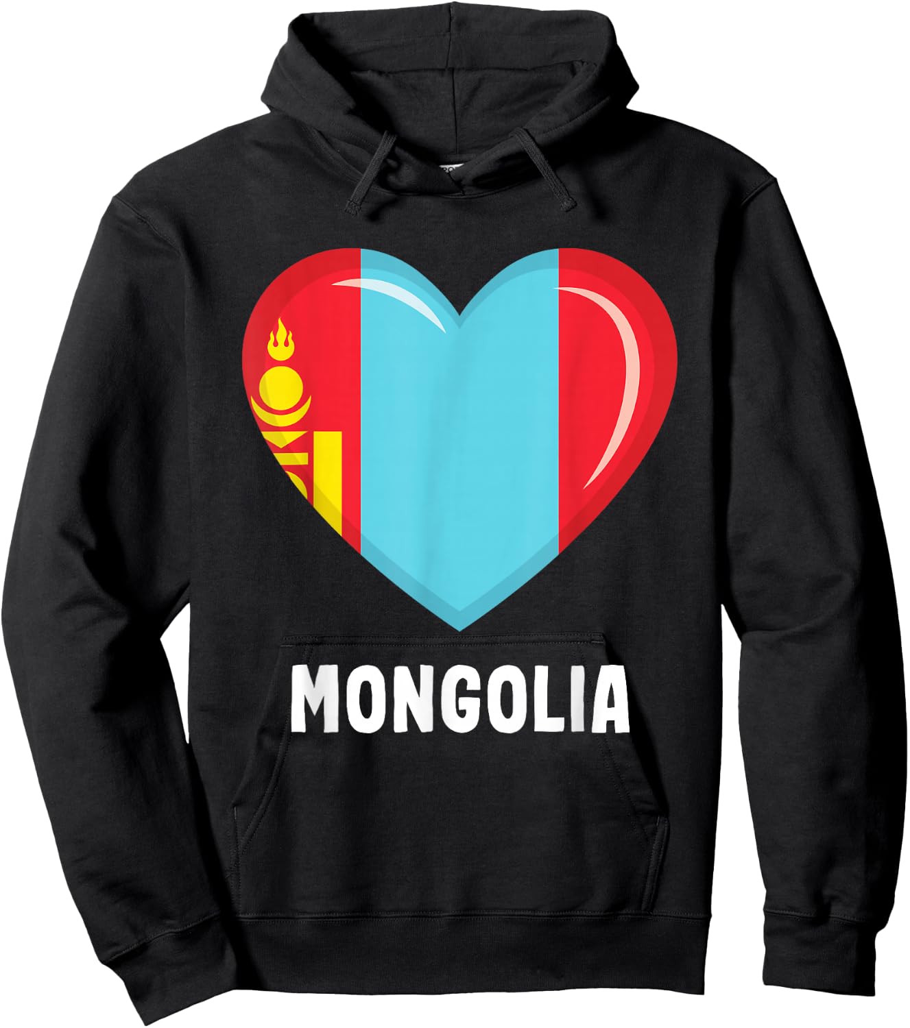 Mongolia Flag Jersey | Mongolian Hoodie - Hoodie | Black