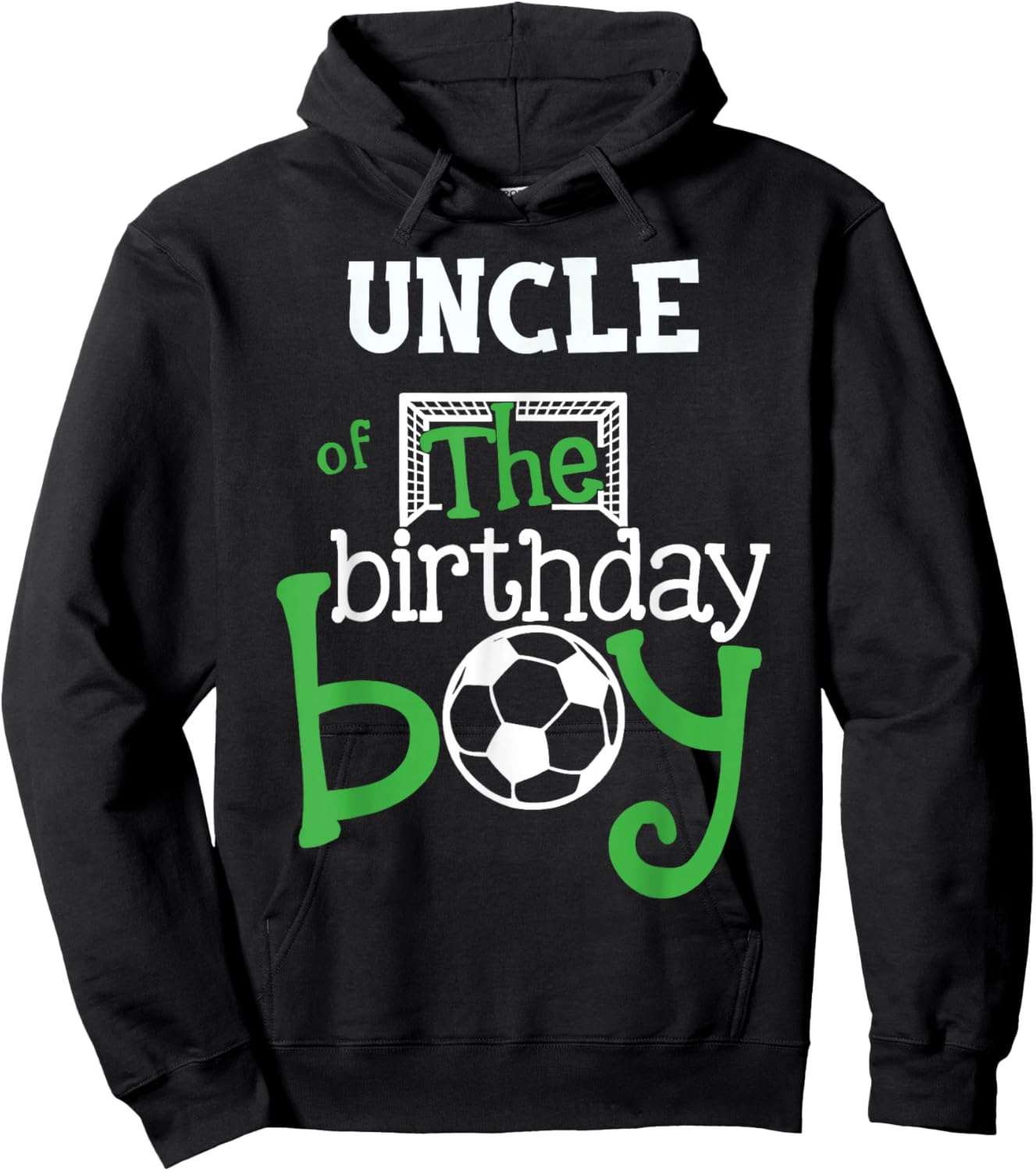 Uncle of The Birthday Boy Soccer Player Matching Family Hoodie - Hoodie | Black