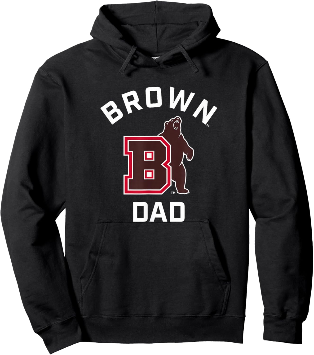 Brown University Bears Arched Dad Hoodie - Hoodie | Black