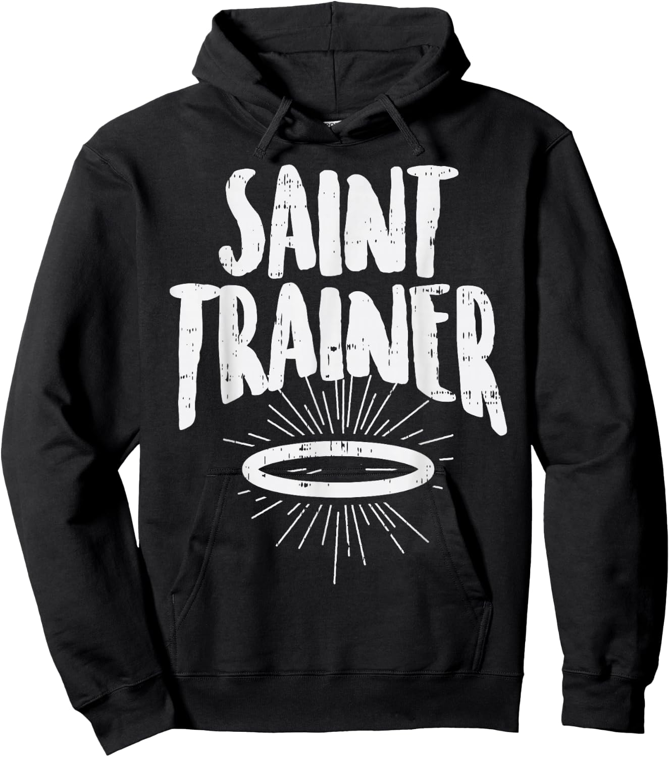 Saint Trainer Halo Workout Funny God Jesus Christian Gift Hoodie - Hoodie | Black