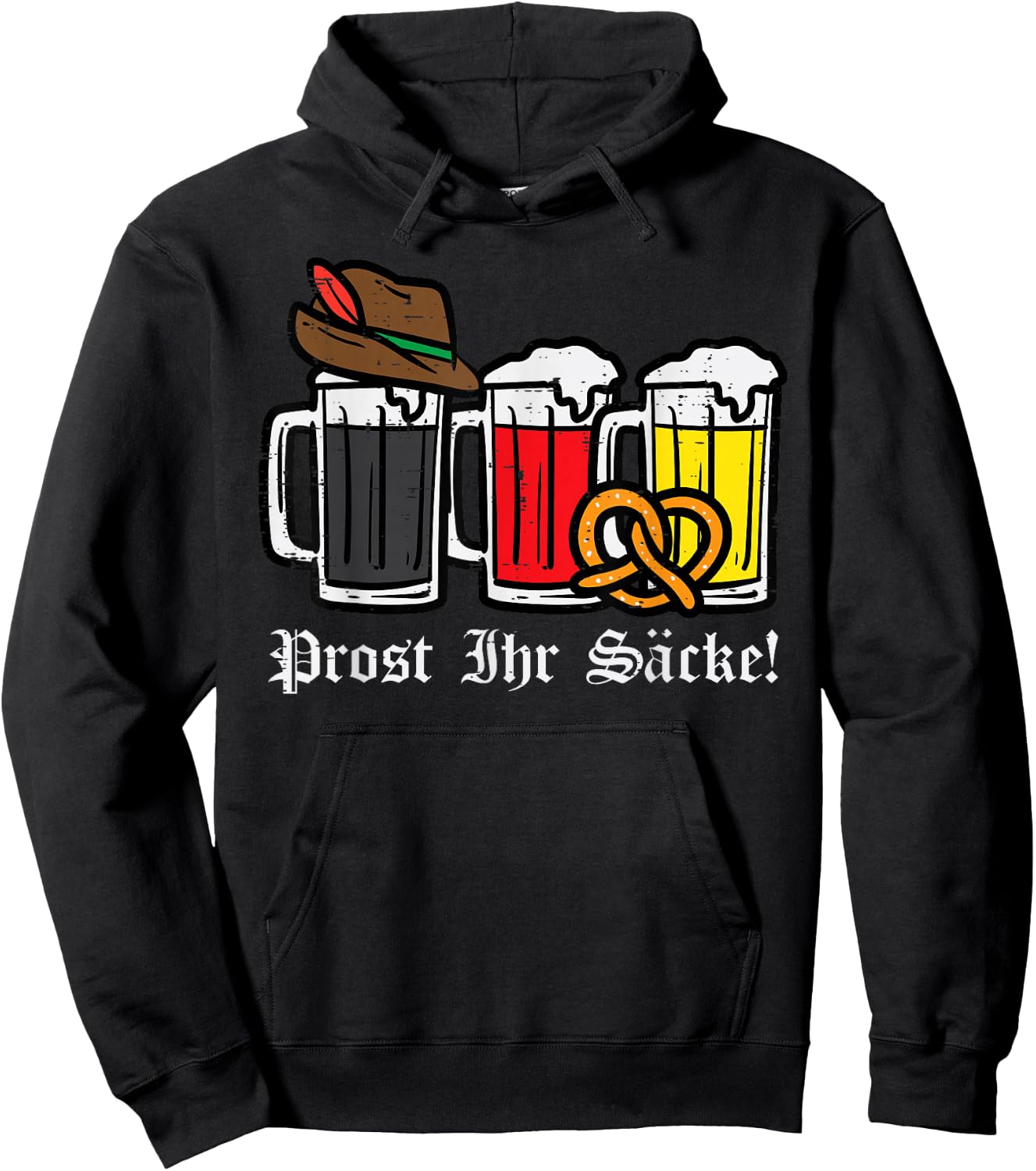 Oktoberfest Prost Ihr Sacke German Costume Men Women Kids Hoodie - Hoodie | Black