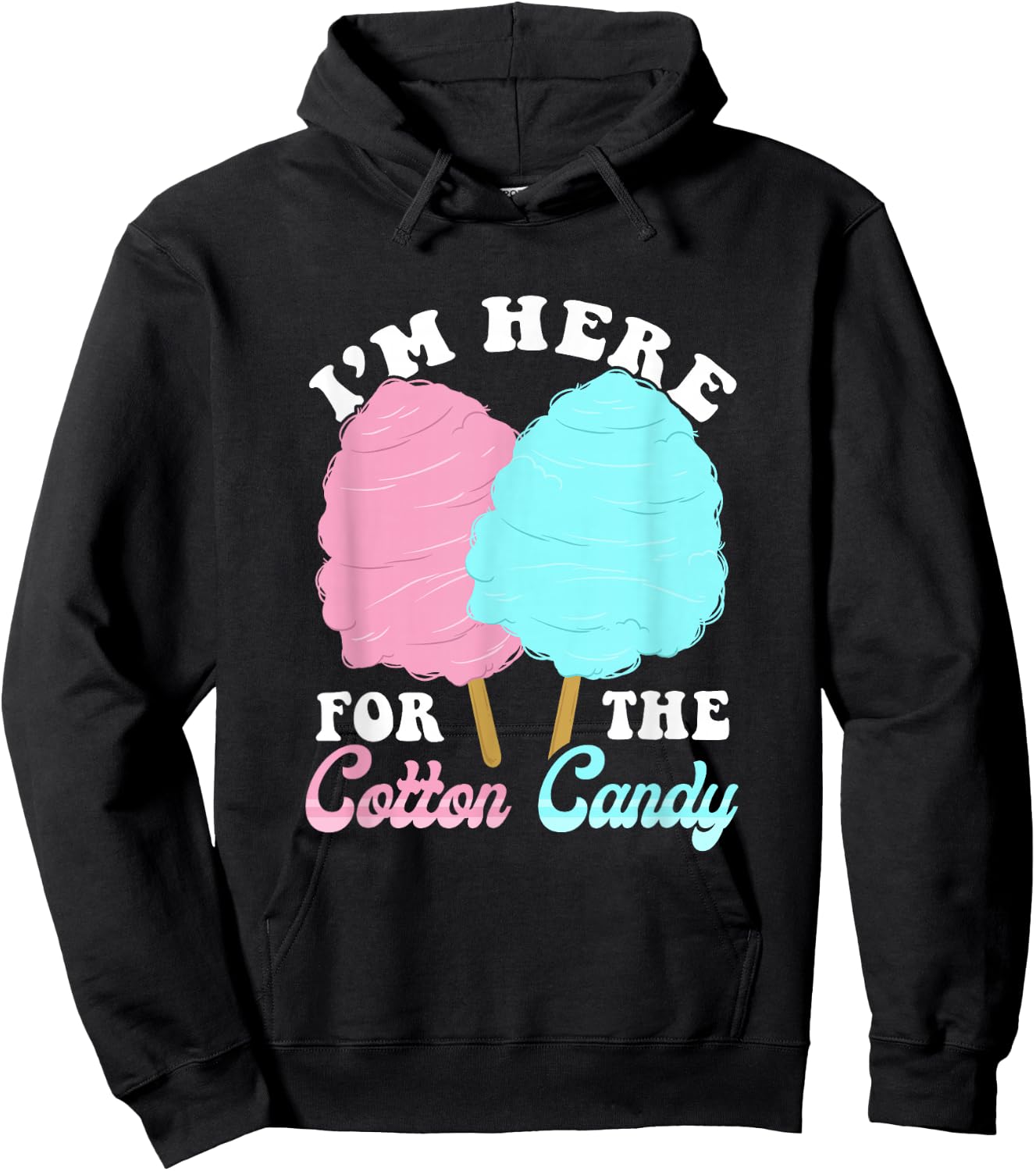 Cotton Candy Fair and Carnival Food Hoodie - Hoodie | Black