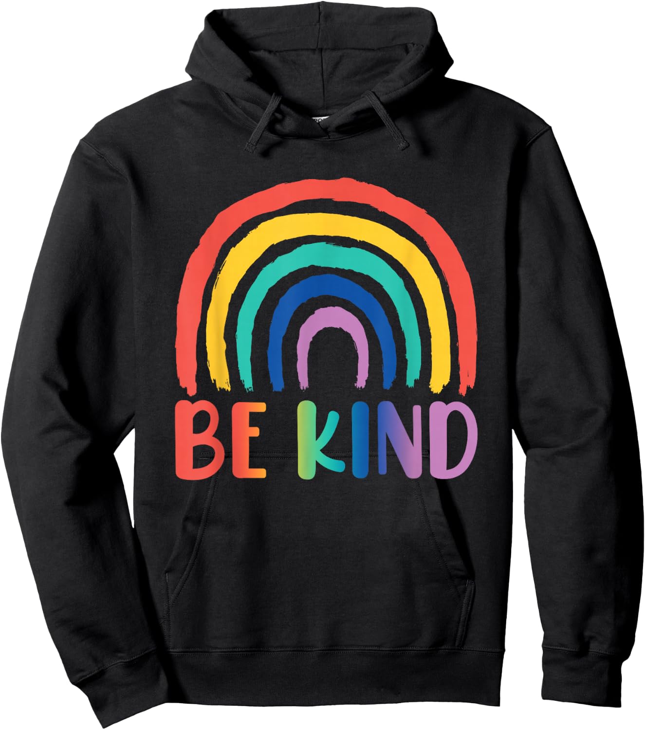 Be Kind Rainbow | Choose Kindness Friendliness Hoodie - Hoodie | Black