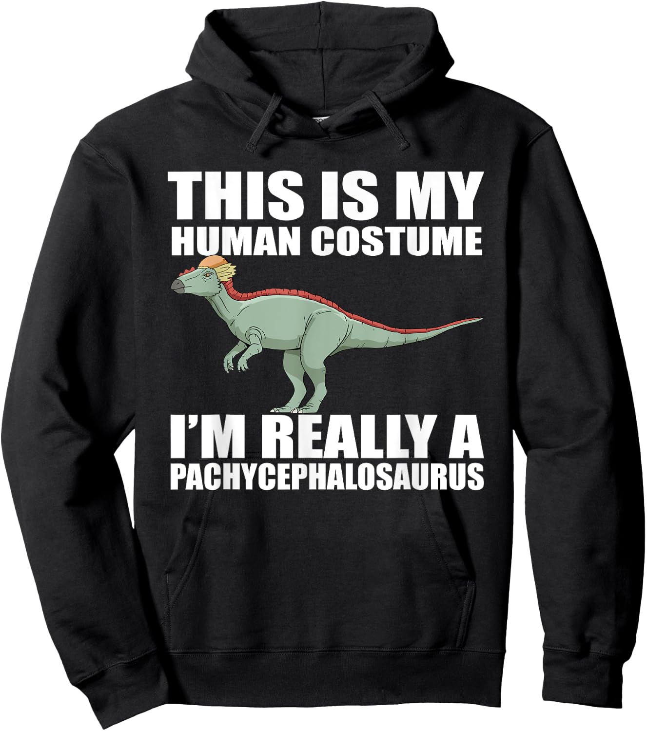 Pachycephalosaurus Dinosaur Costume Hoodie - Hoodie | Black