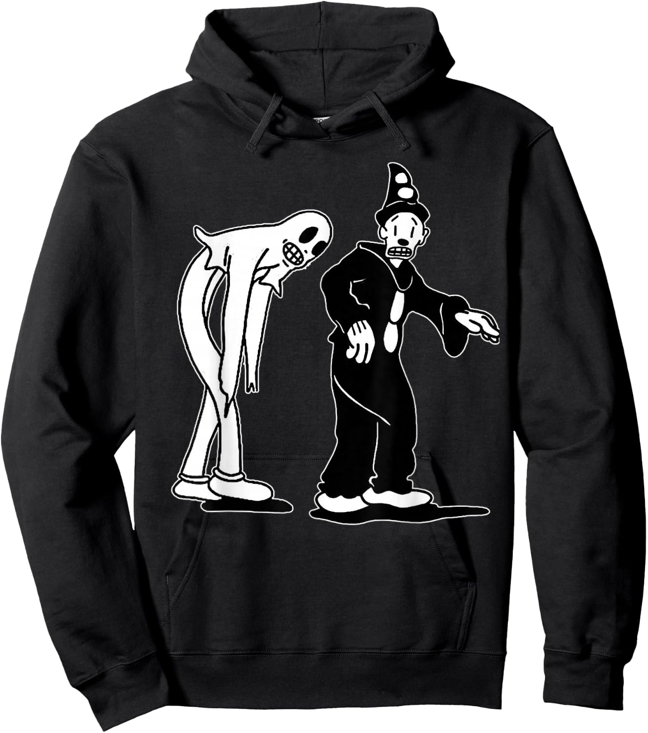 Koko the Clown and Ghost Creeping Hoodie - Hoodie | Black