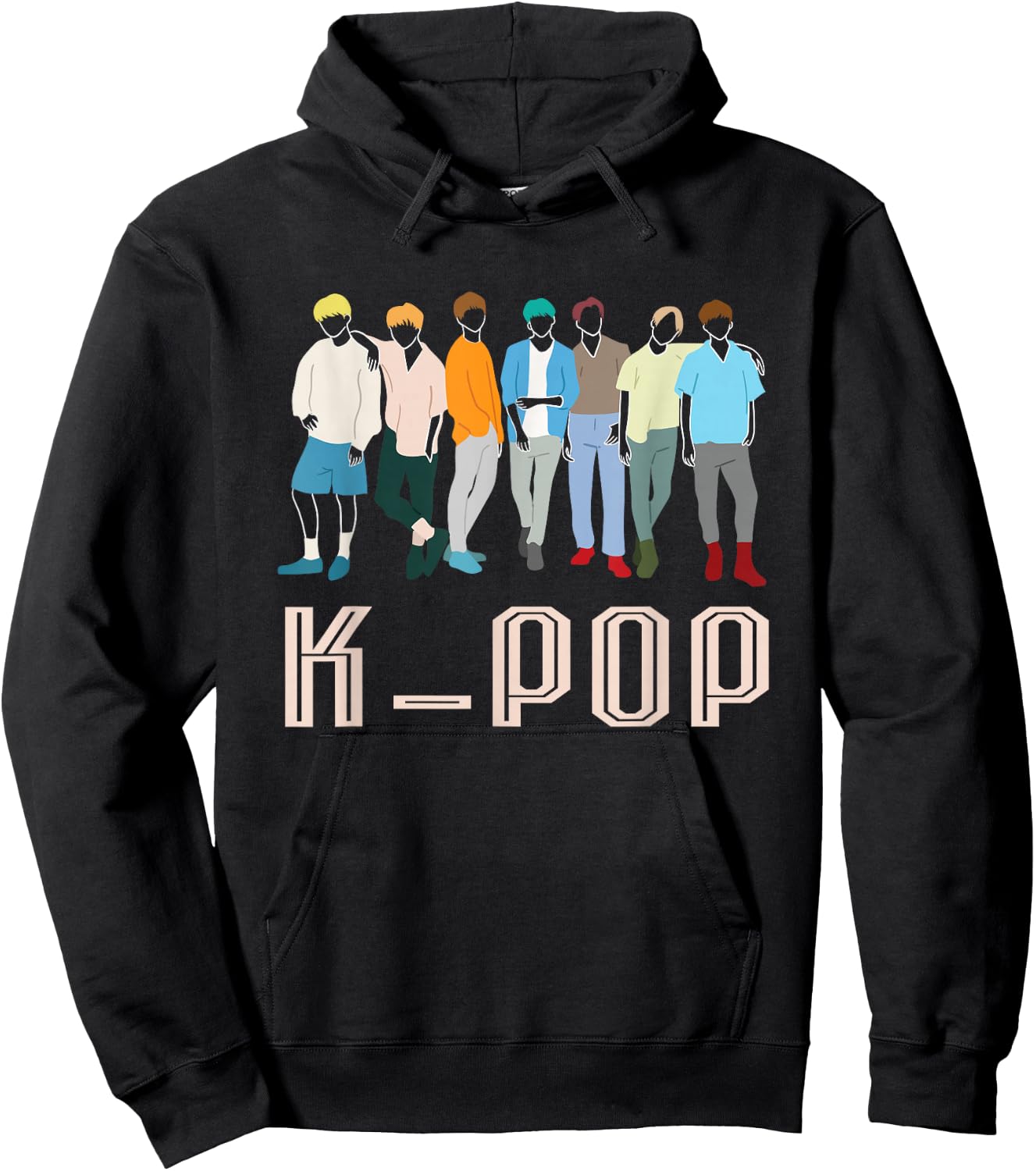 K-Pop Korean Pop Music Boy Band for K-Pop Fanatics Hoodie - Hoodie | Black