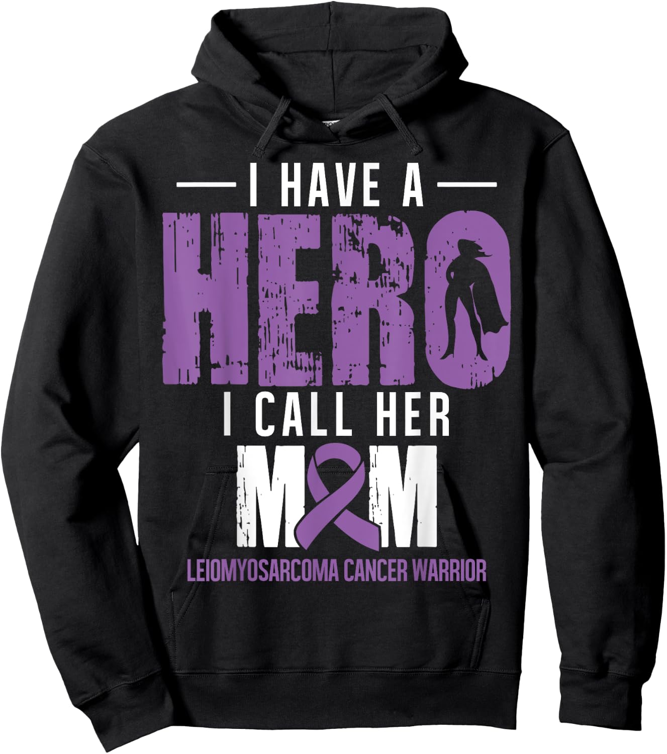 Call Her Mom- Leiomyosarcoma Cancer Gifts Awareness Support Hoodie - Hoodie | Black