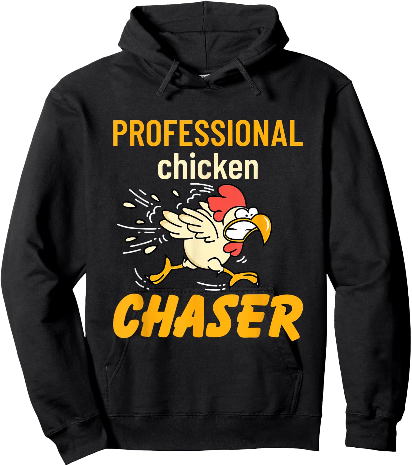 Chicken Professional Chaser Funny Farmer Farm Hoodie - Hoodie | Black