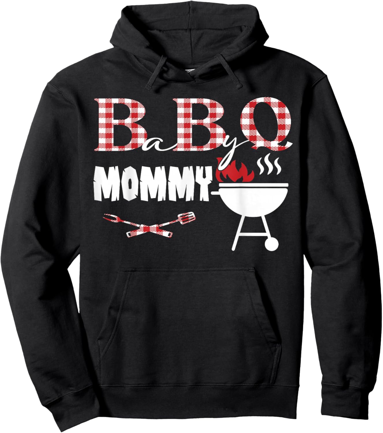 Baby BBQ Mommy Shower Birthday Party Family Matching Hoodie - Hoodie | Black