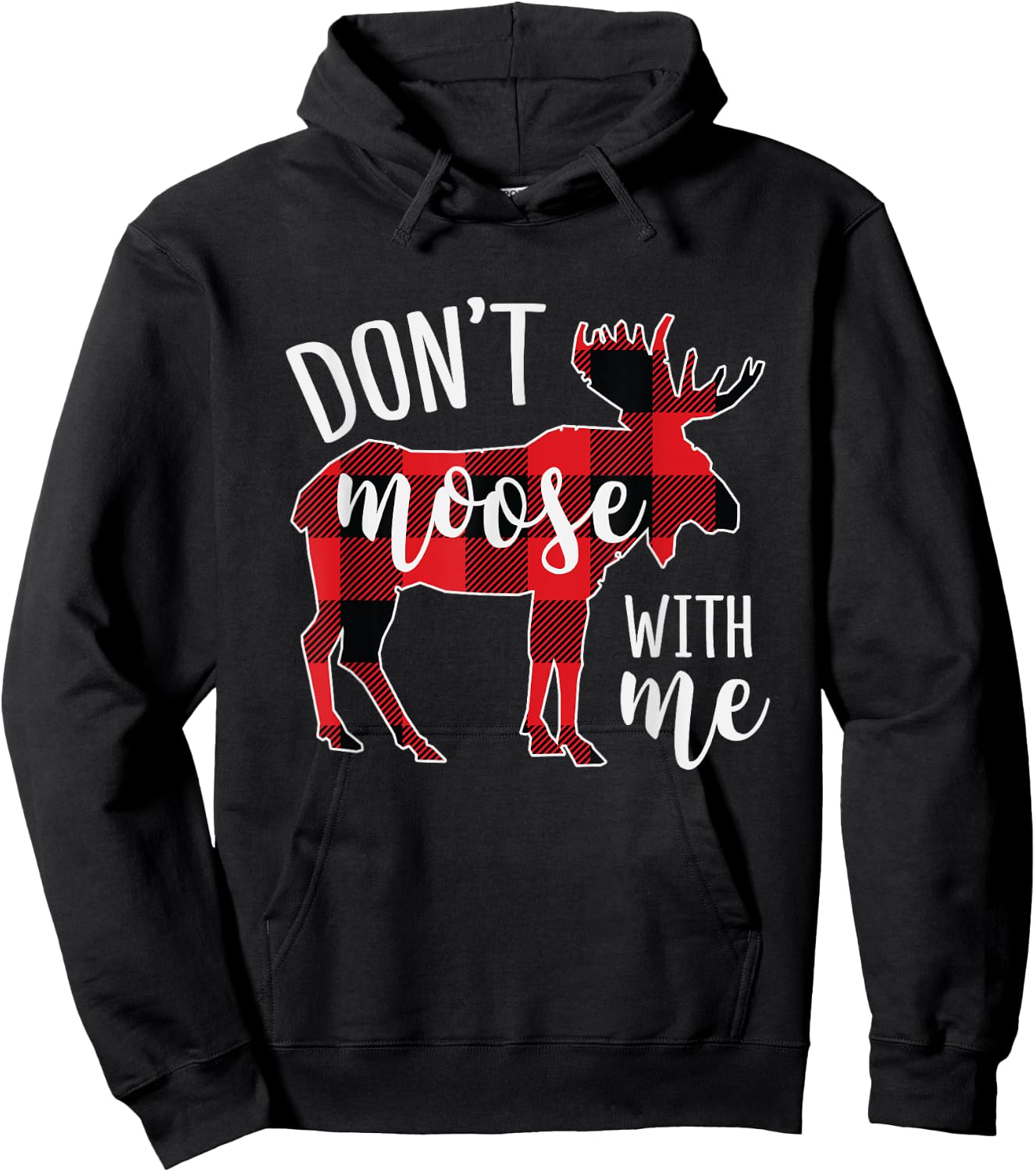 Don't moose with me Funny Christmas Hoodie - Hoodie | Black